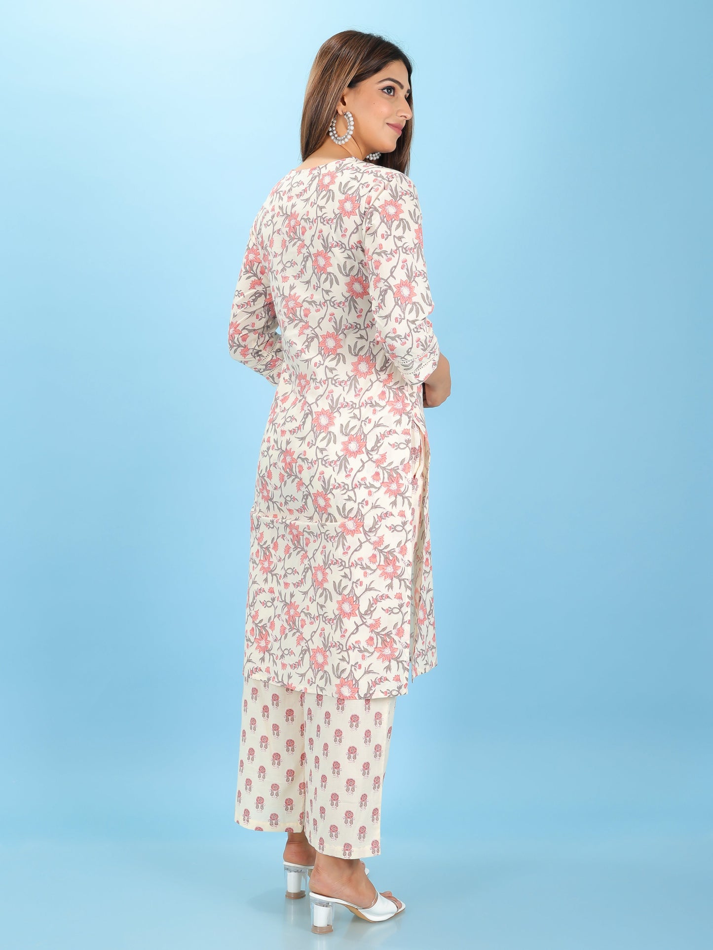 Soft Cotton Floral Kurta