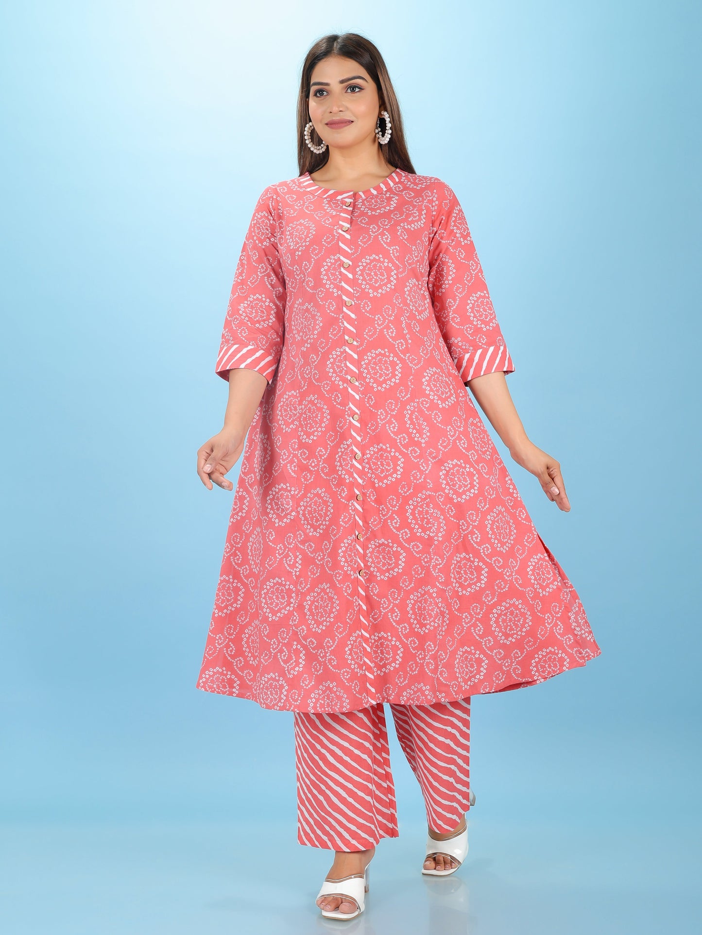 Soft Cotton Bandhani Kurta