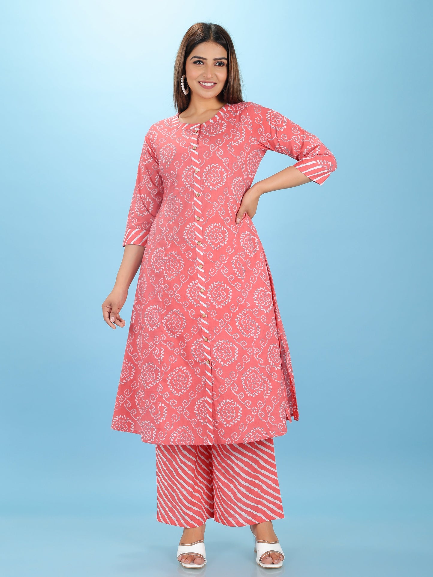 Soft Cotton Bandhani Kurta