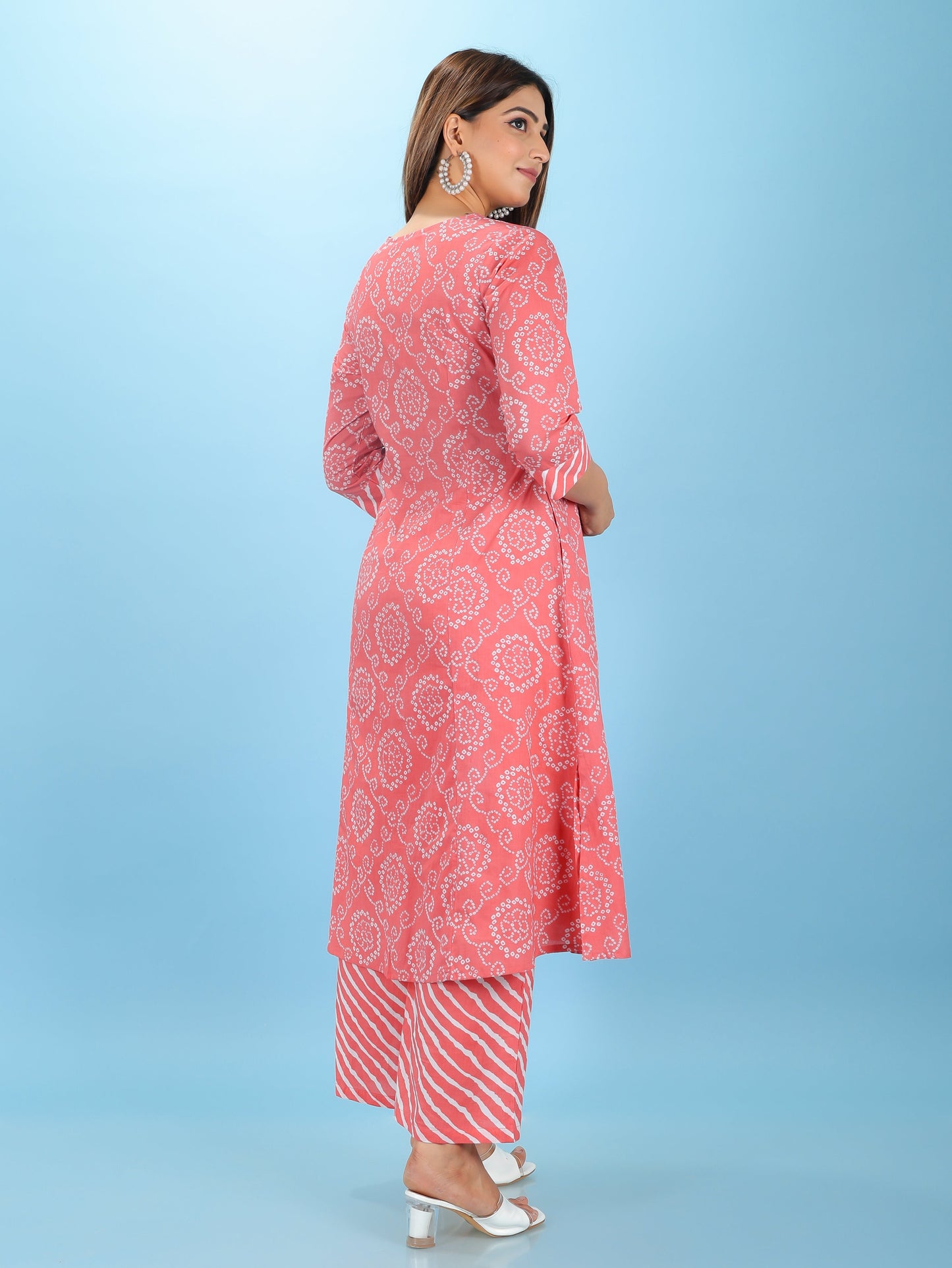 Soft Cotton Bandhani Kurta