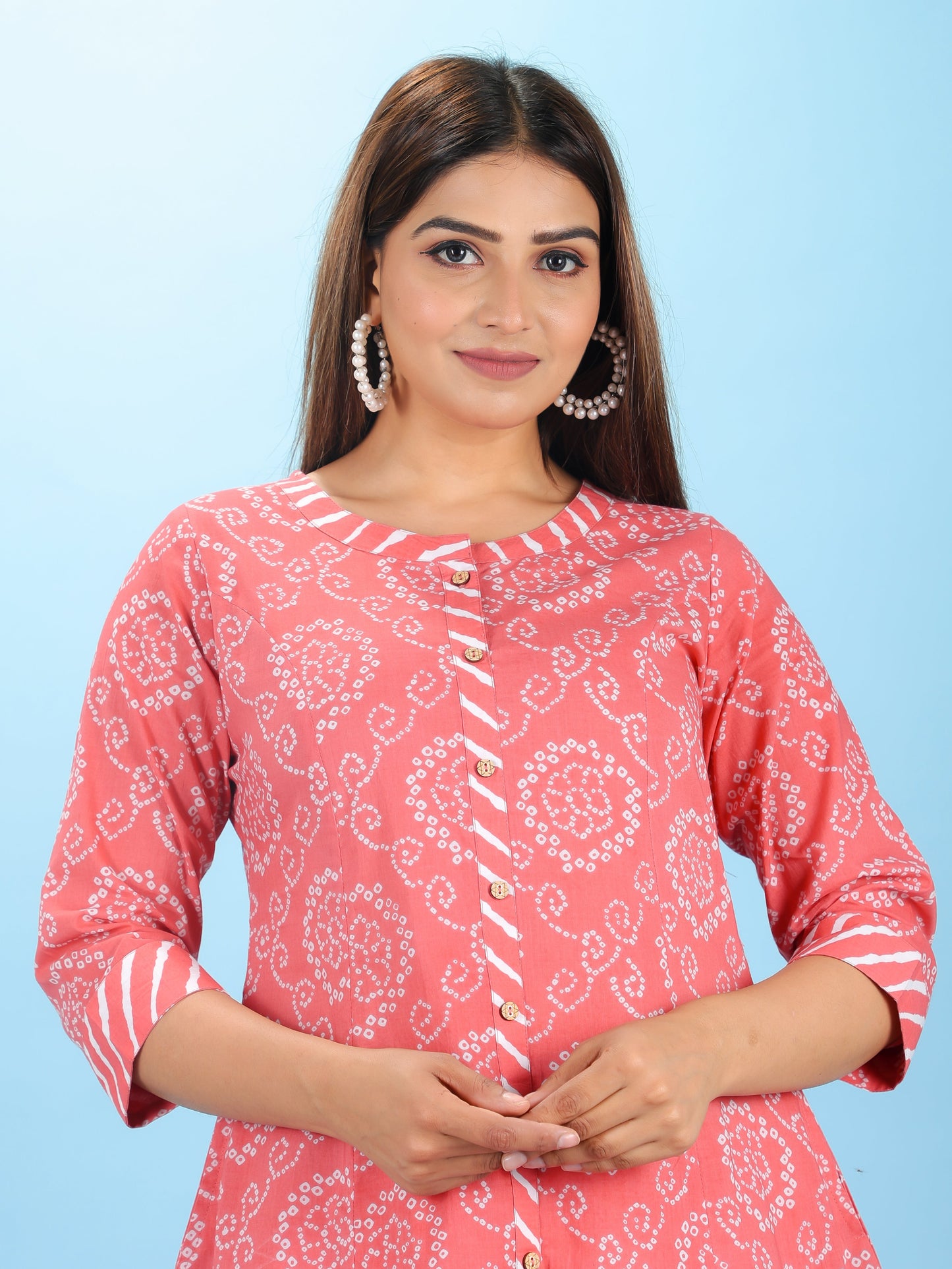 Soft Cotton Bandhani Kurta