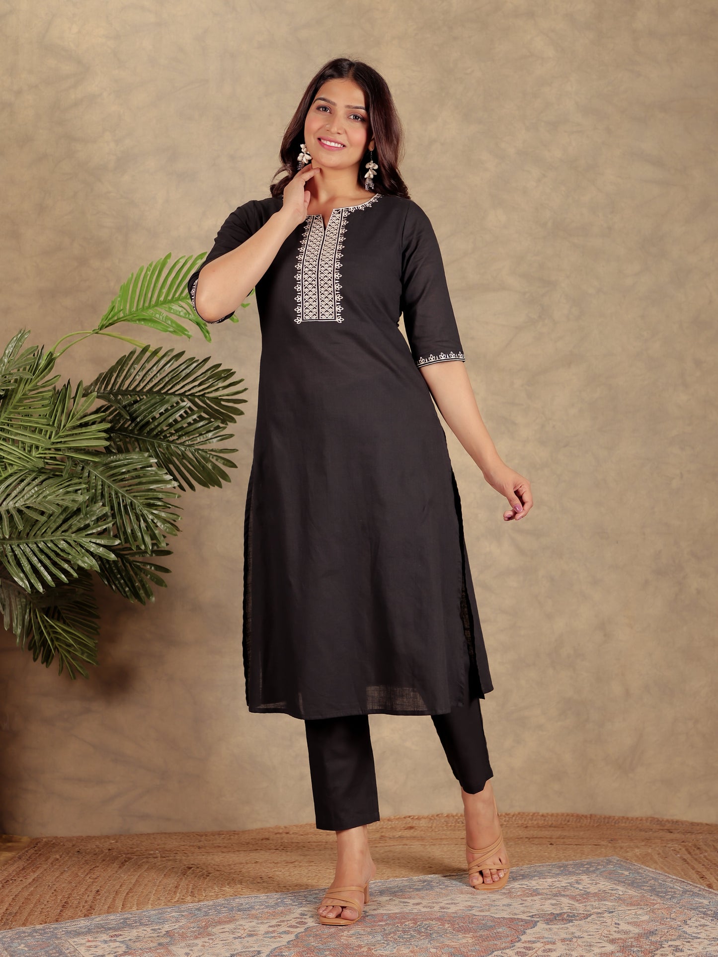 Khadi Cotton Solid Kurta