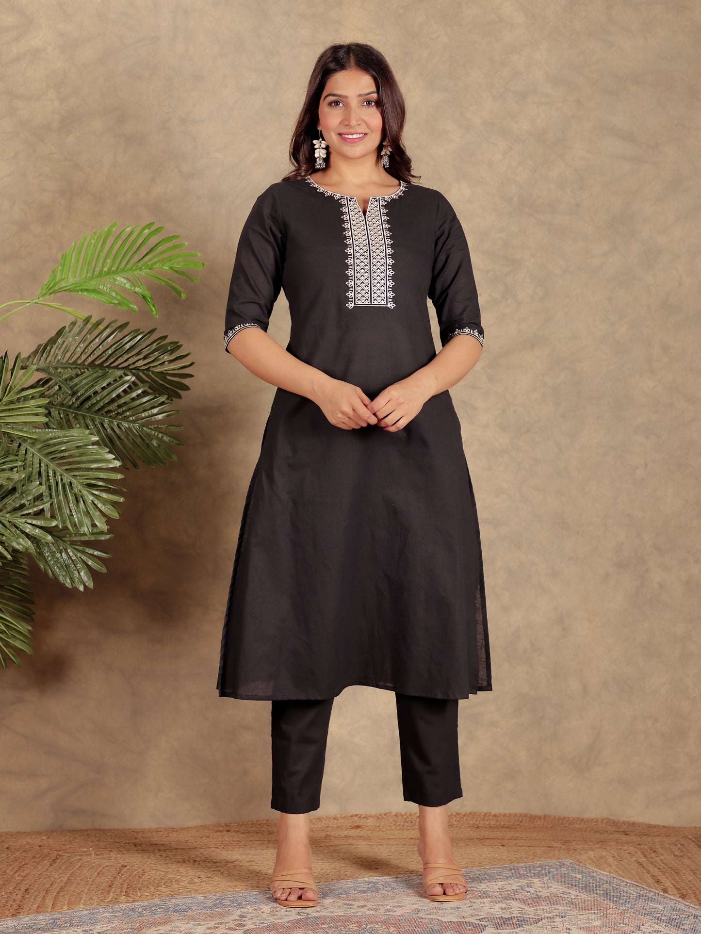 Khadi Cotton Solid Kurta