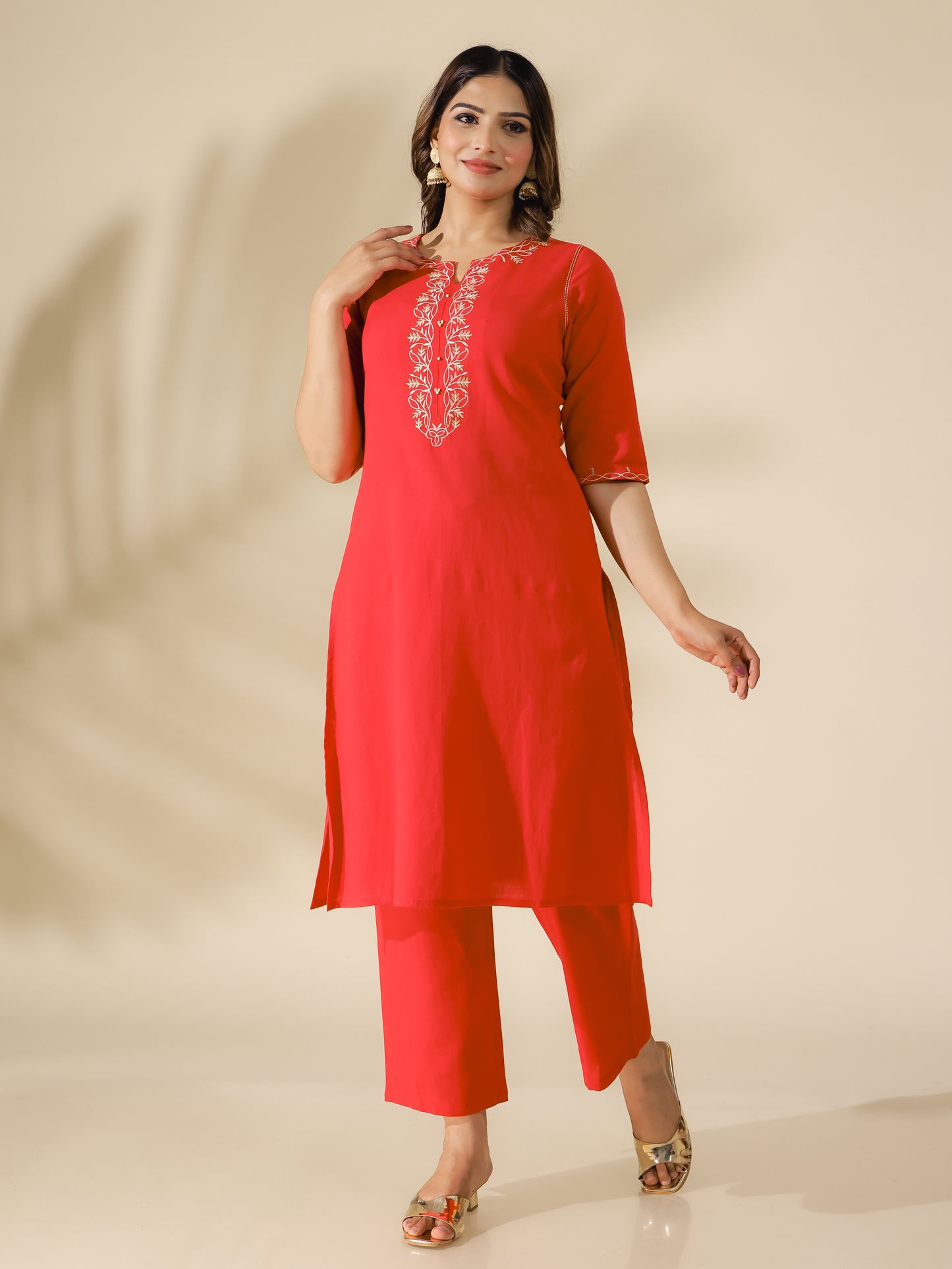 Linen Cotton Solid Kurta