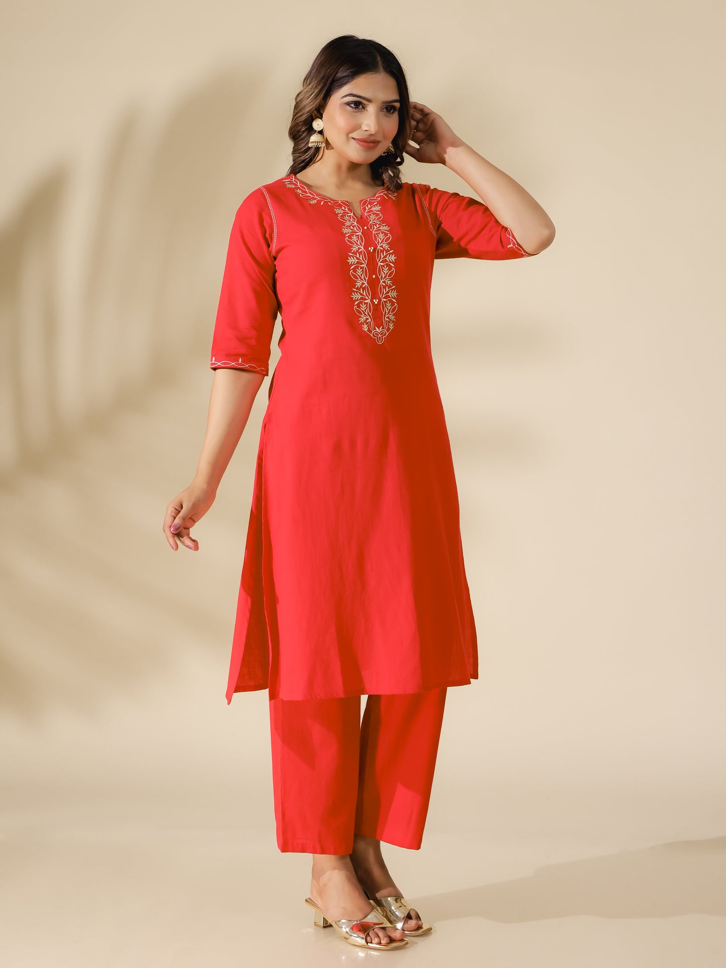 Linen Cotton Solid Kurta