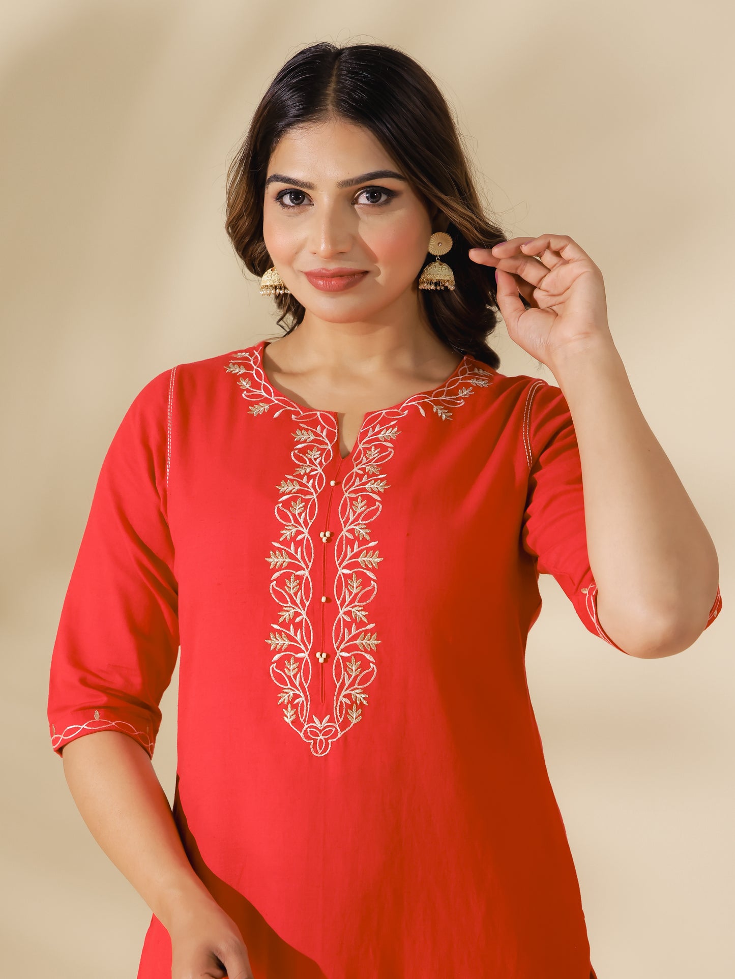 Linen Cotton Solid Kurta