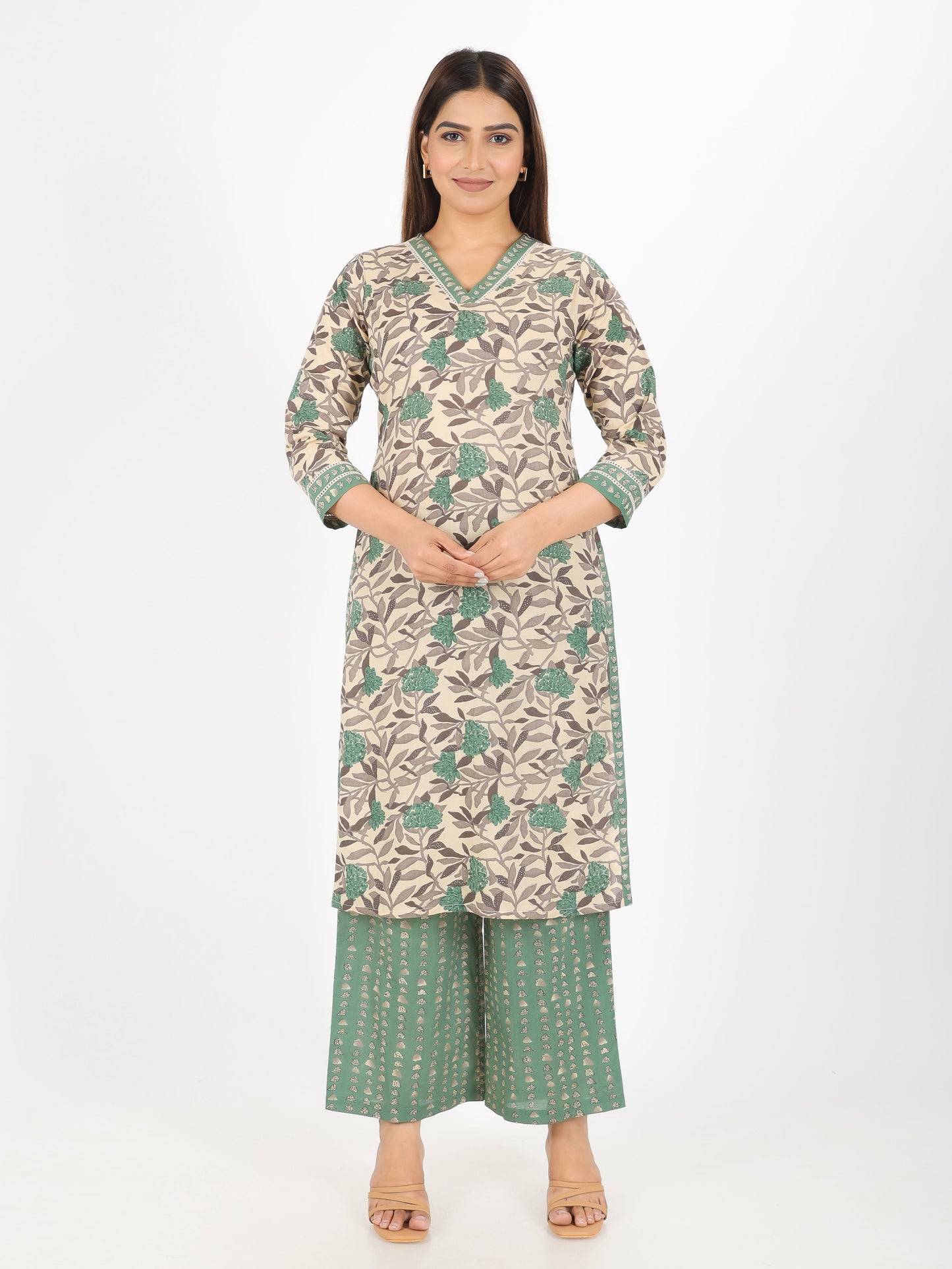 Soft Cotton Floral Kurta