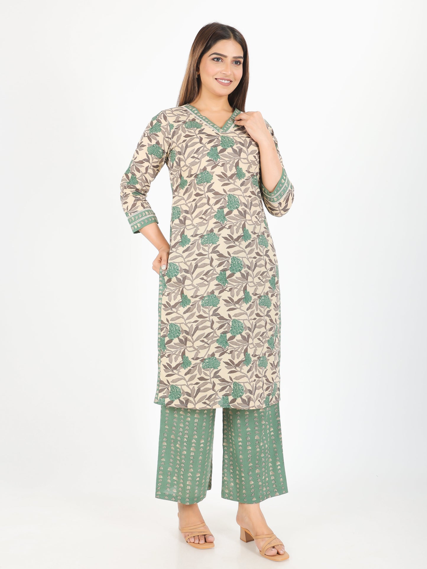 Soft Cotton Floral Kurta