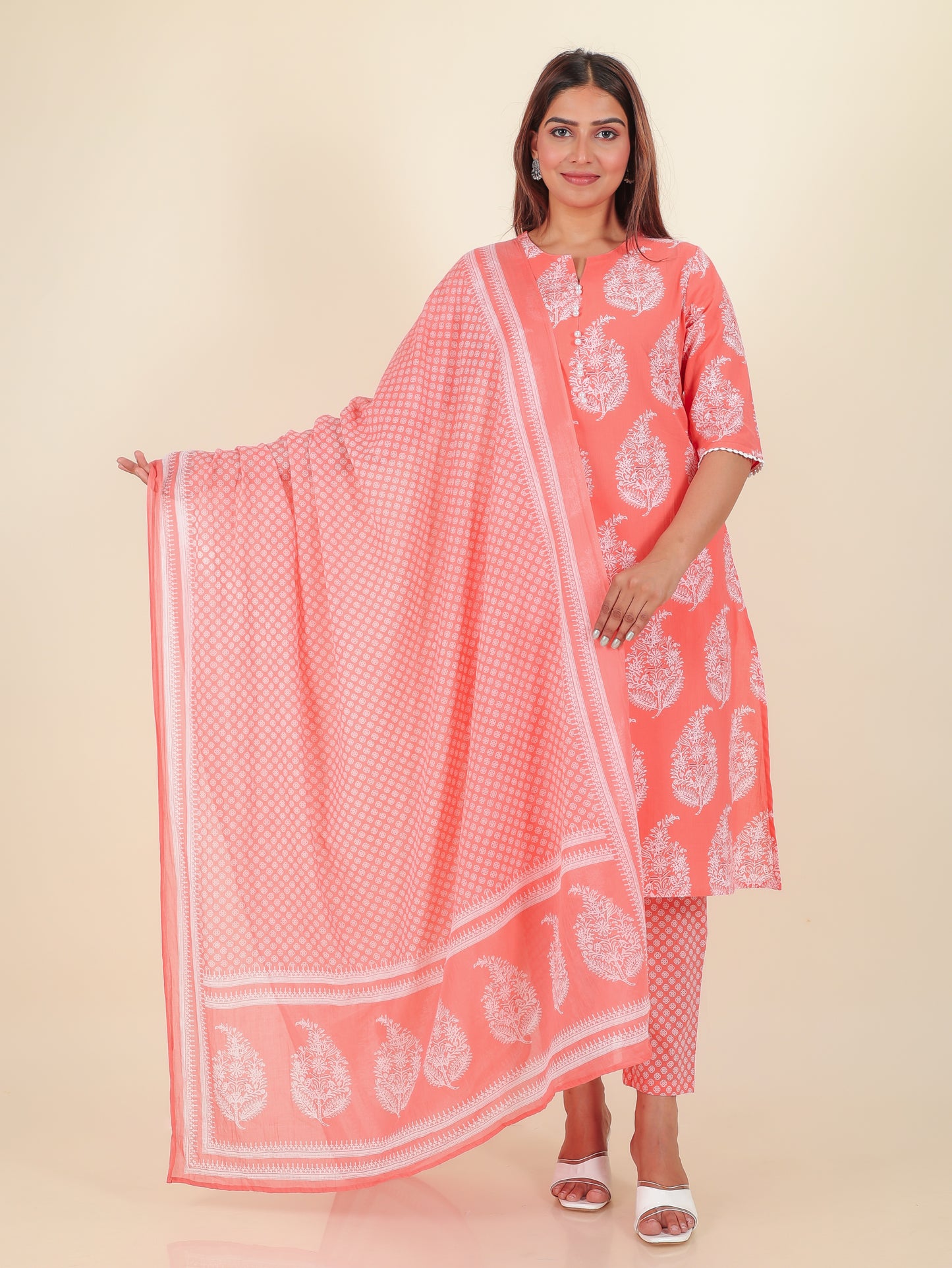 Voile Cotton Geometric Dupatta