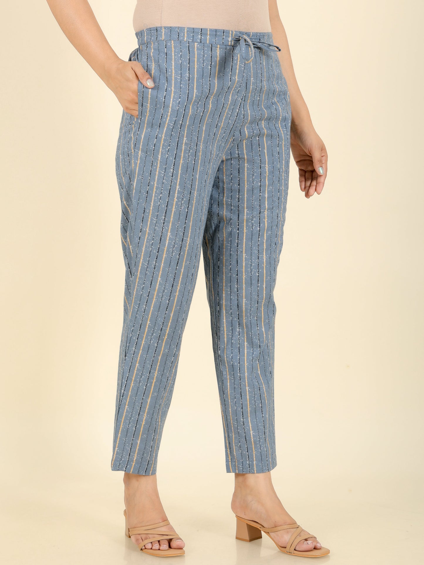 Soft Cotton Striped Pant