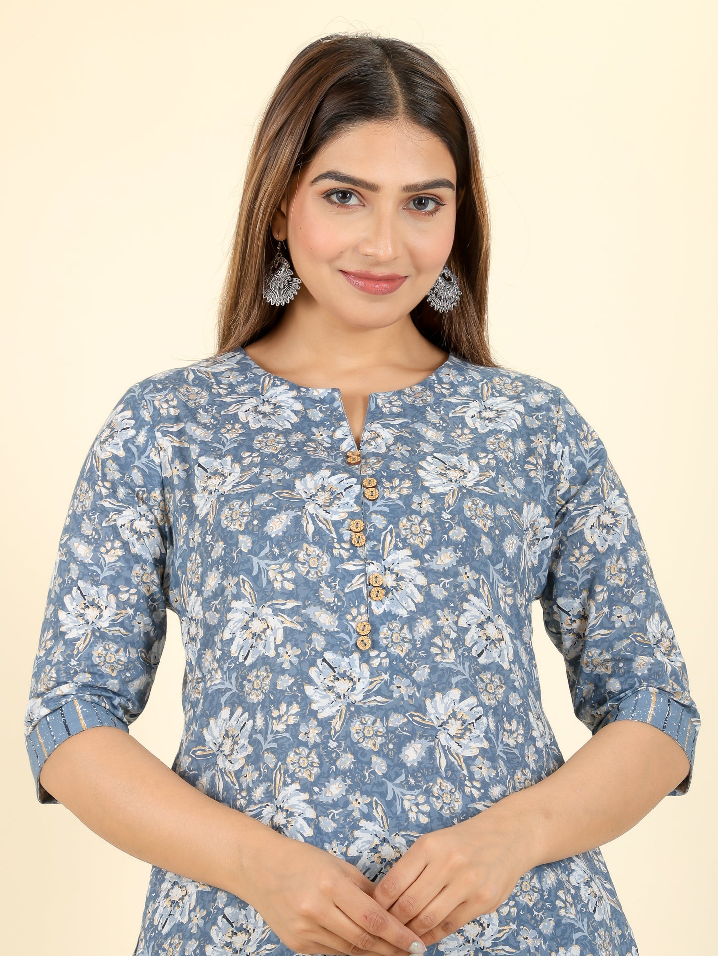 Soft Cotton Floral Kurta