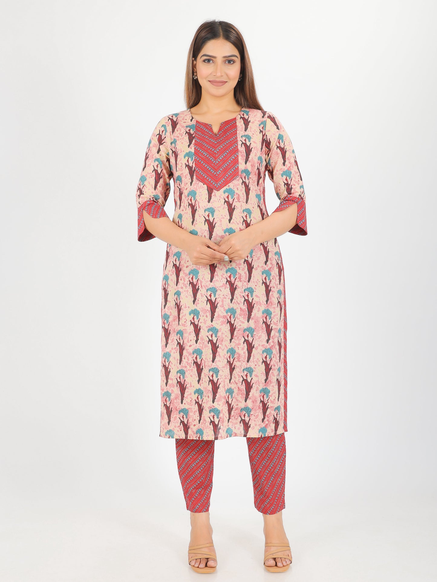 Soft Cotton Floral Kurta