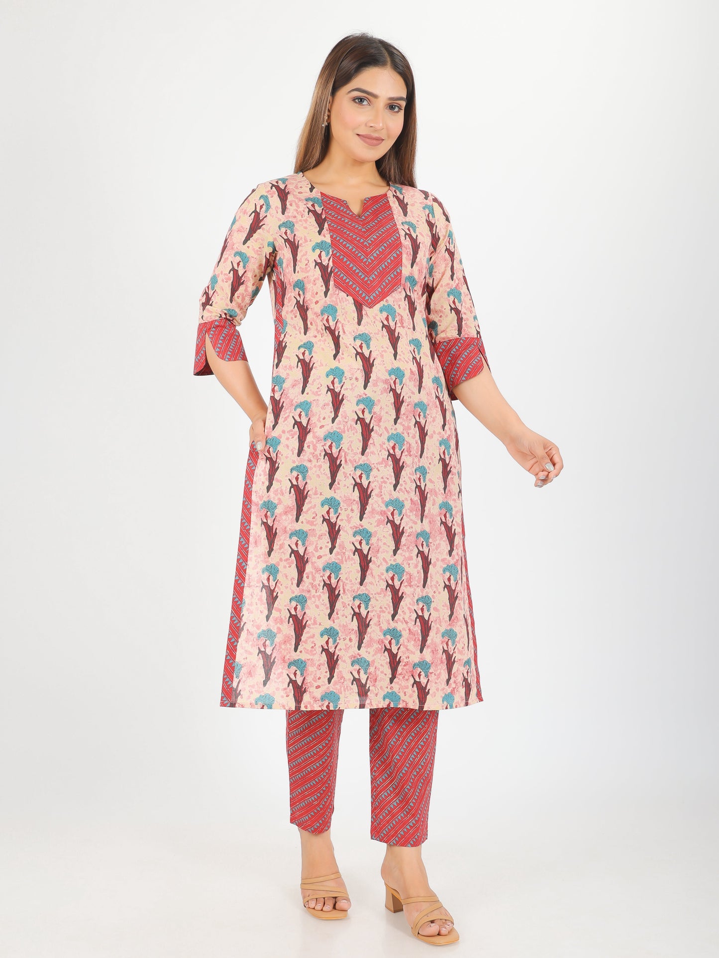 Soft Cotton Floral Kurta