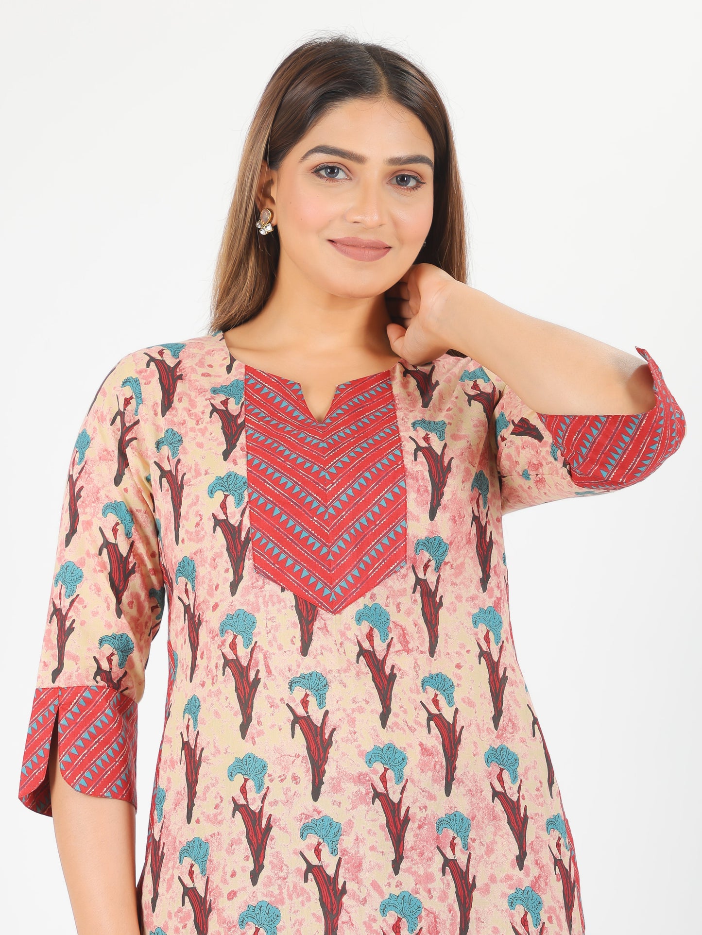 Soft Cotton Floral Kurta