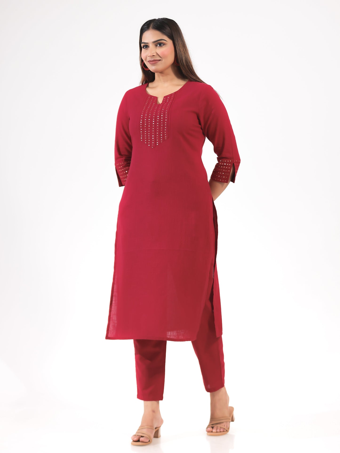 Khadi Cotton Solid Kurta