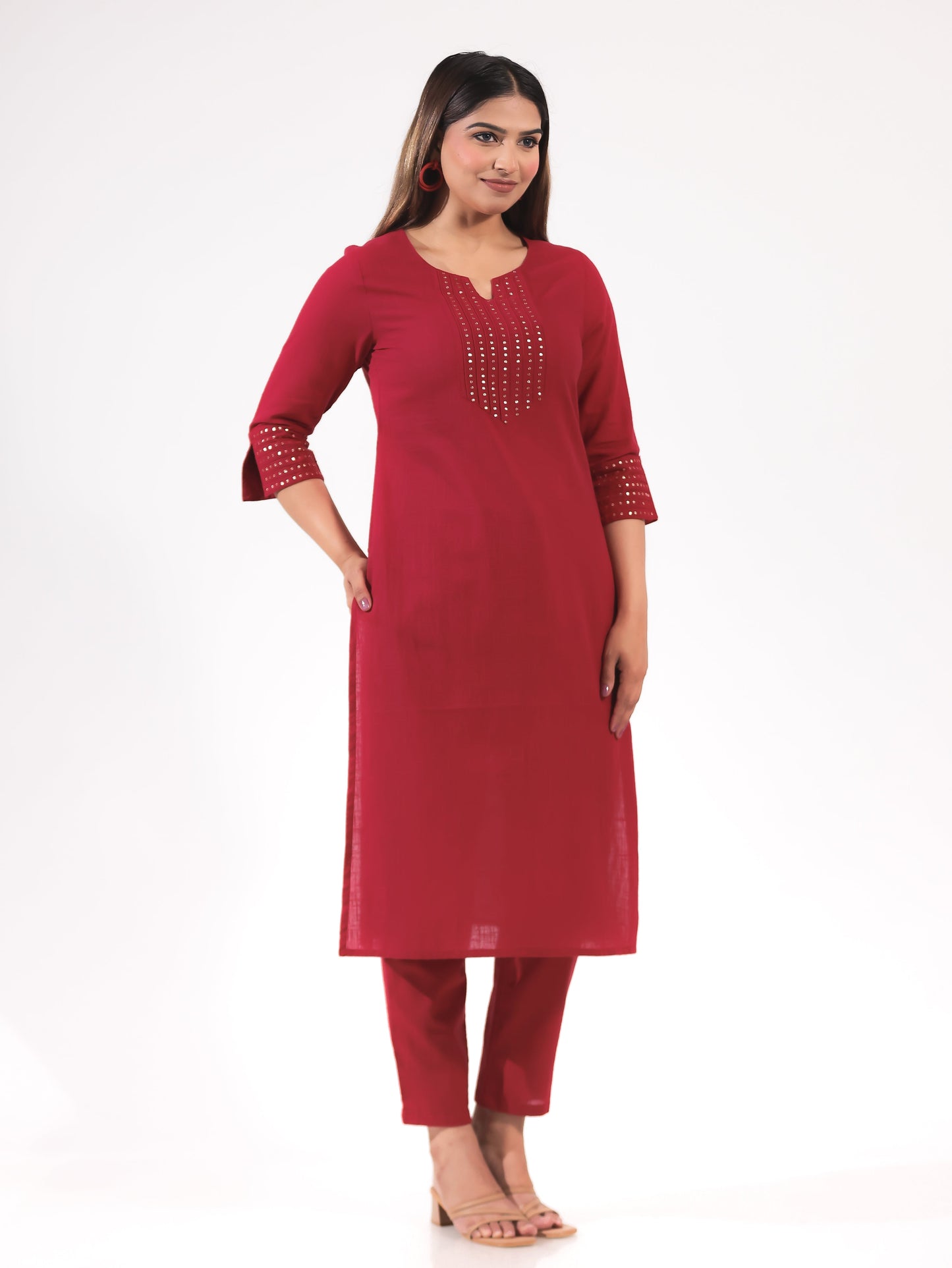 Khadi Cotton Solid Kurta