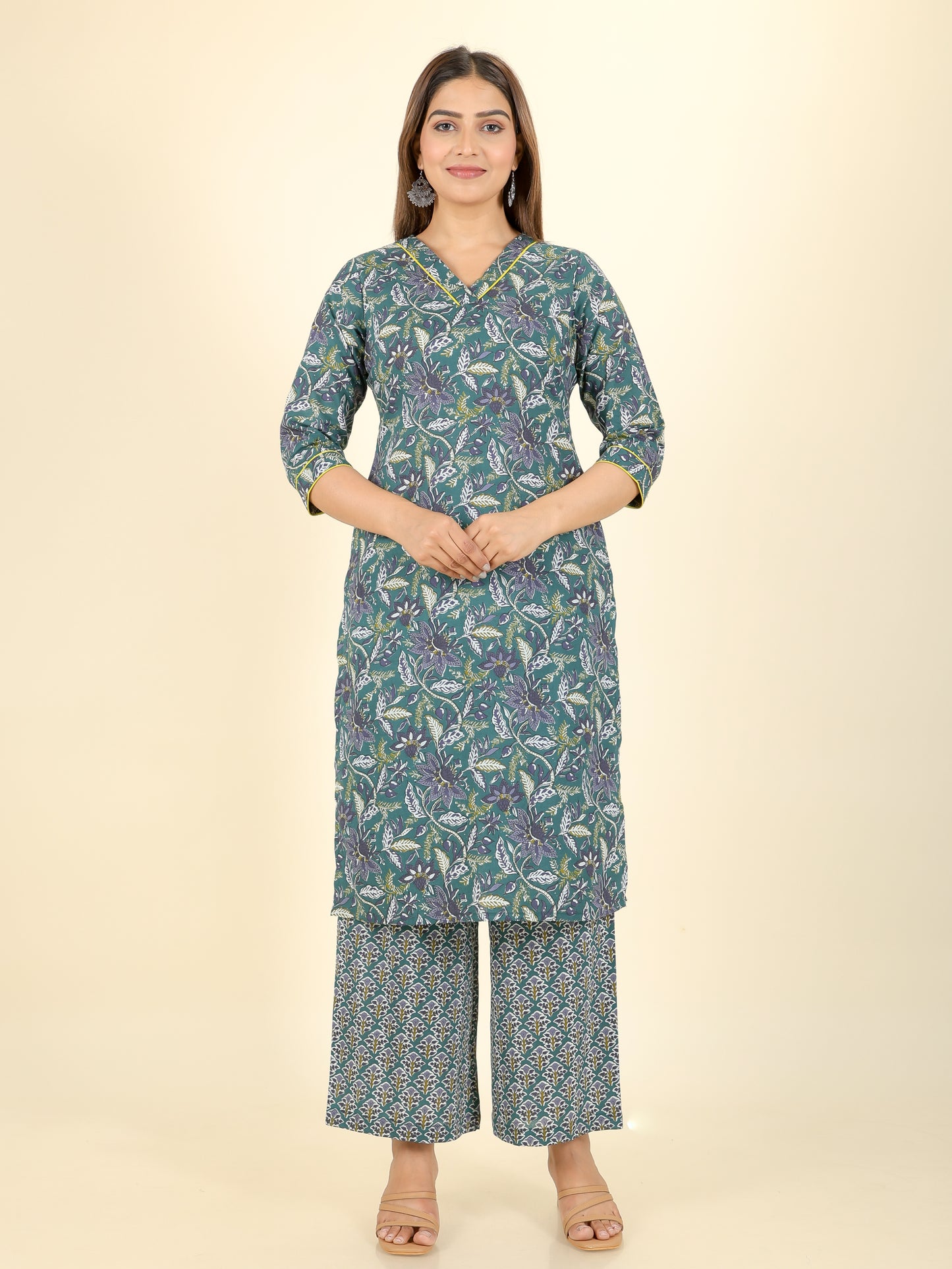 Soft Cotton Floral Kurta