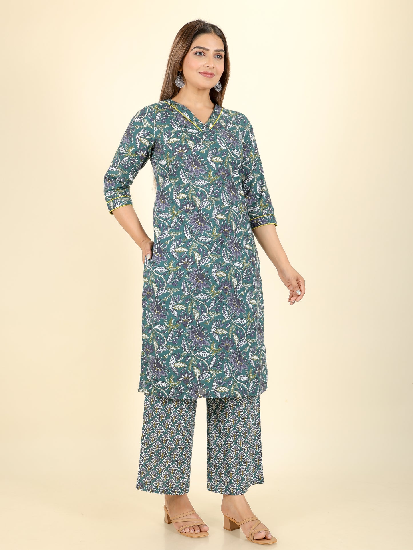 Soft Cotton Floral Kurta