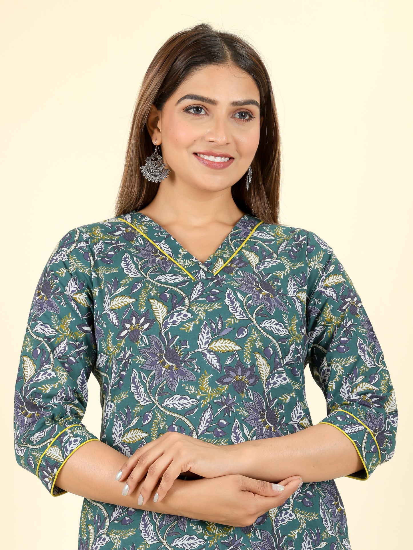 Soft Cotton Floral Kurta