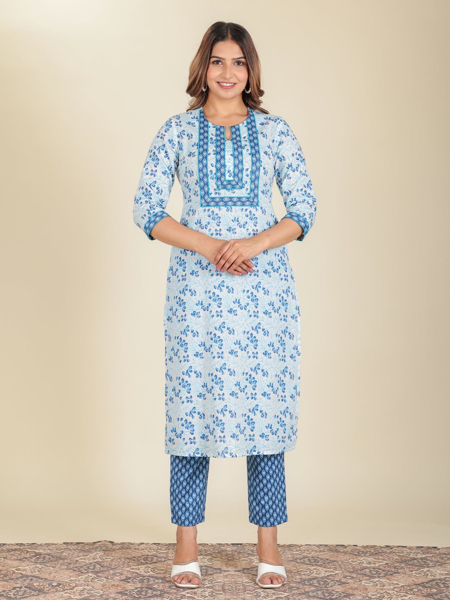 Soft Cotton Floral Kurta