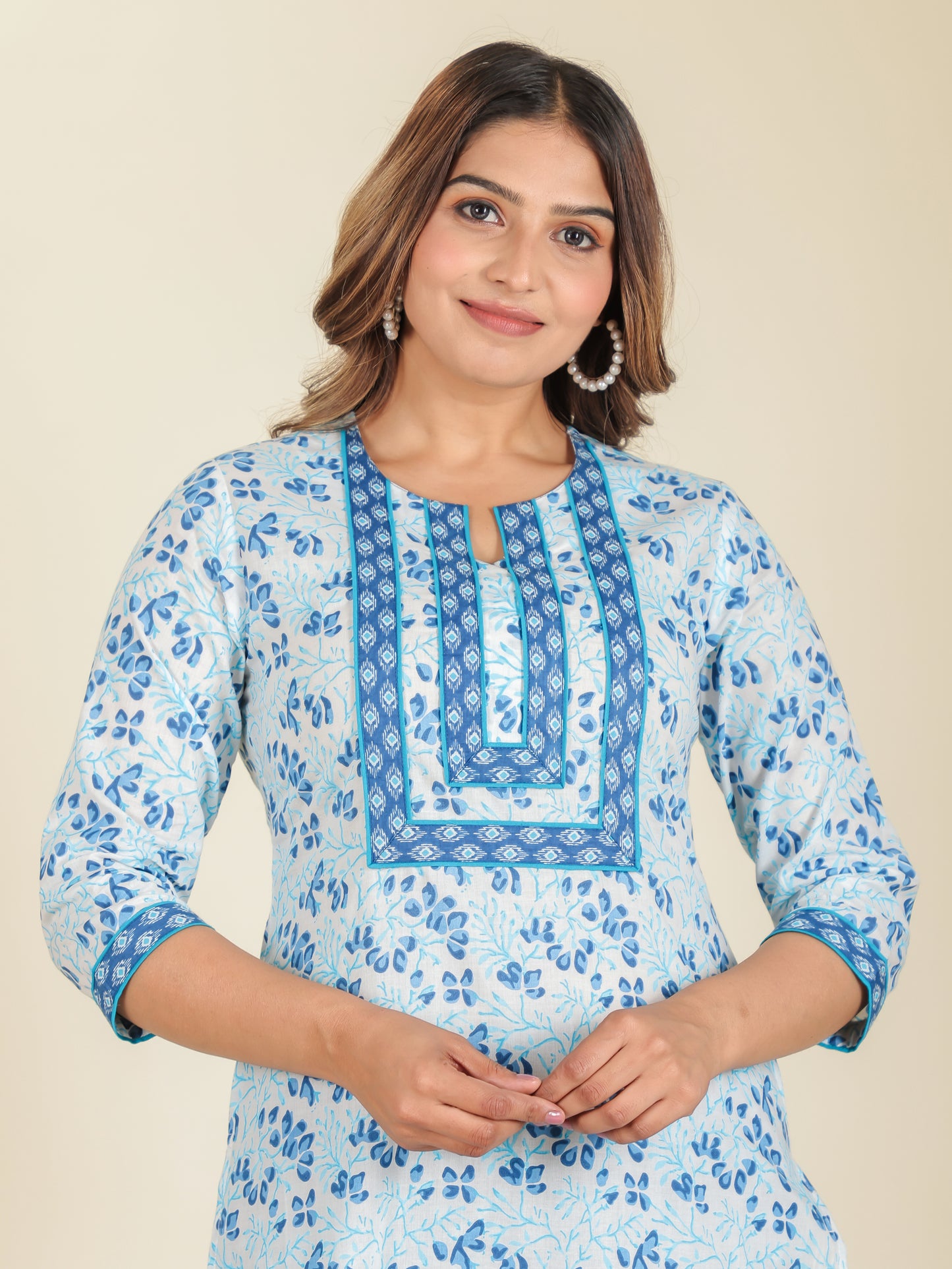 Soft Cotton Floral Kurta