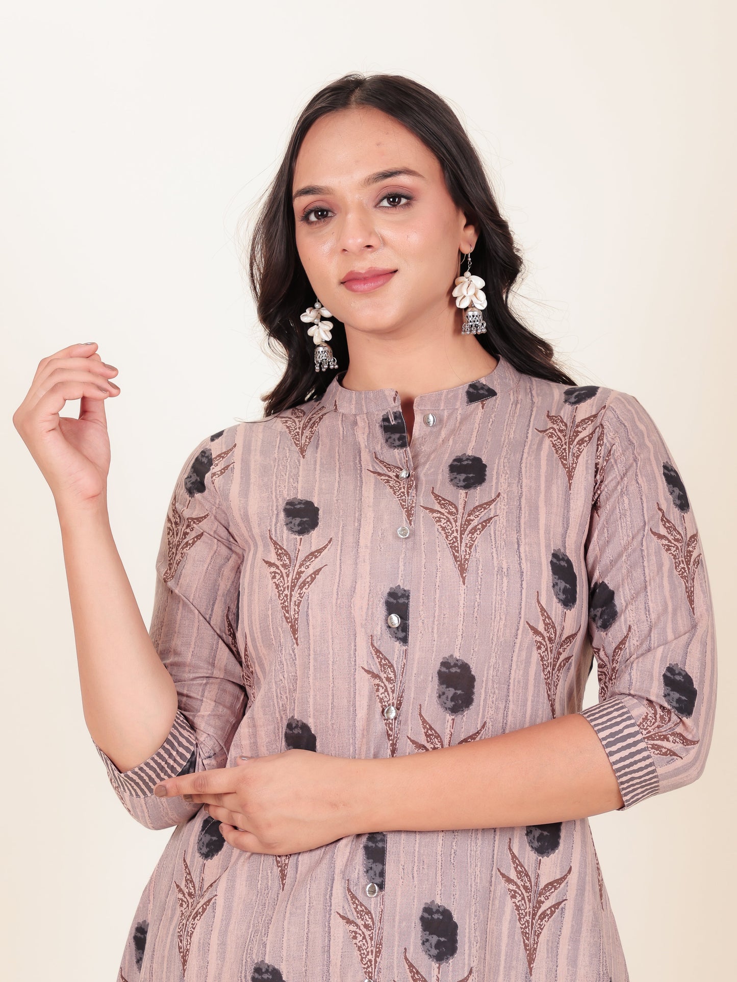 Soft Cotton Floral Kurta