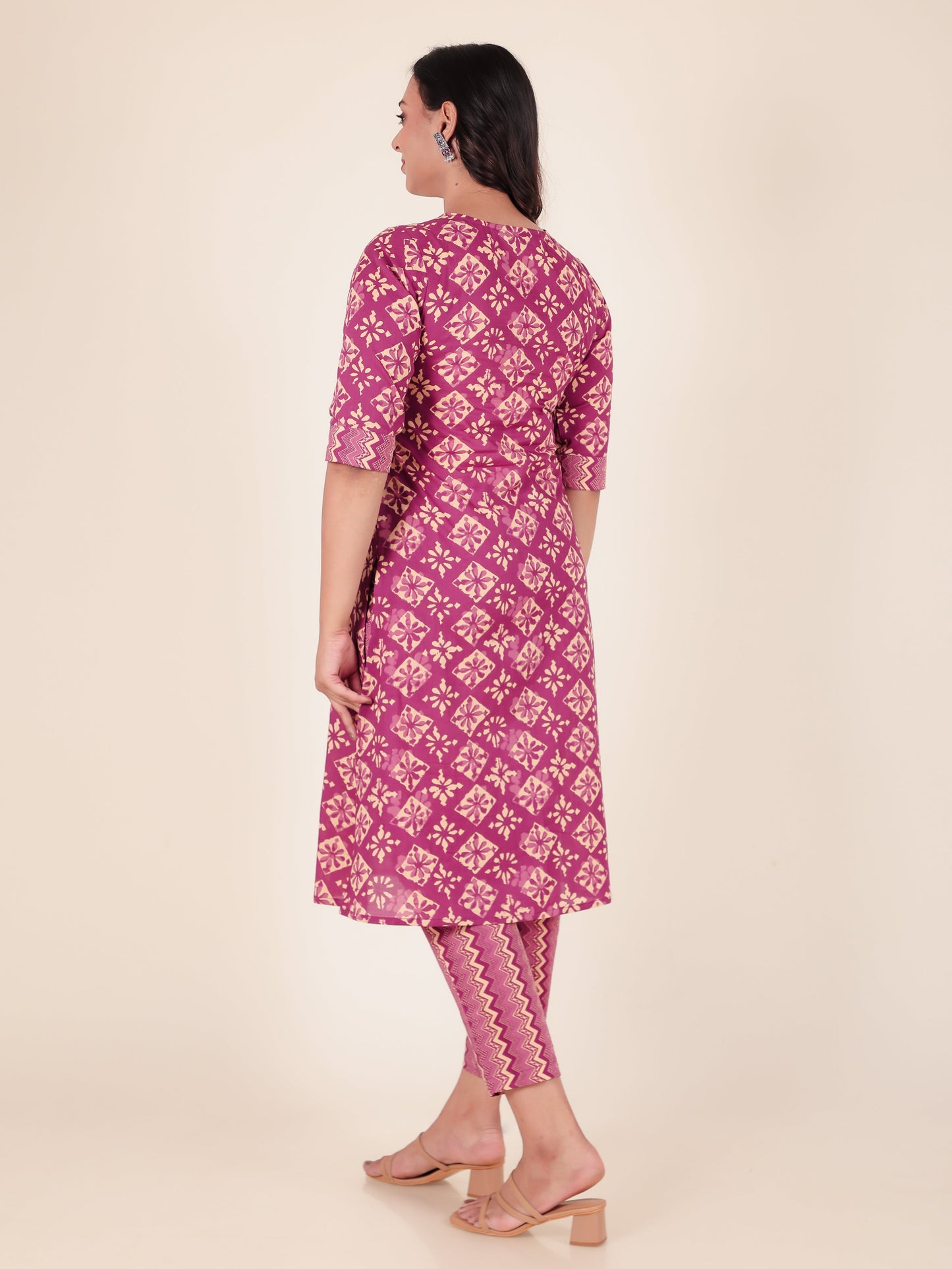 Soft Cotton Geometric Kurta