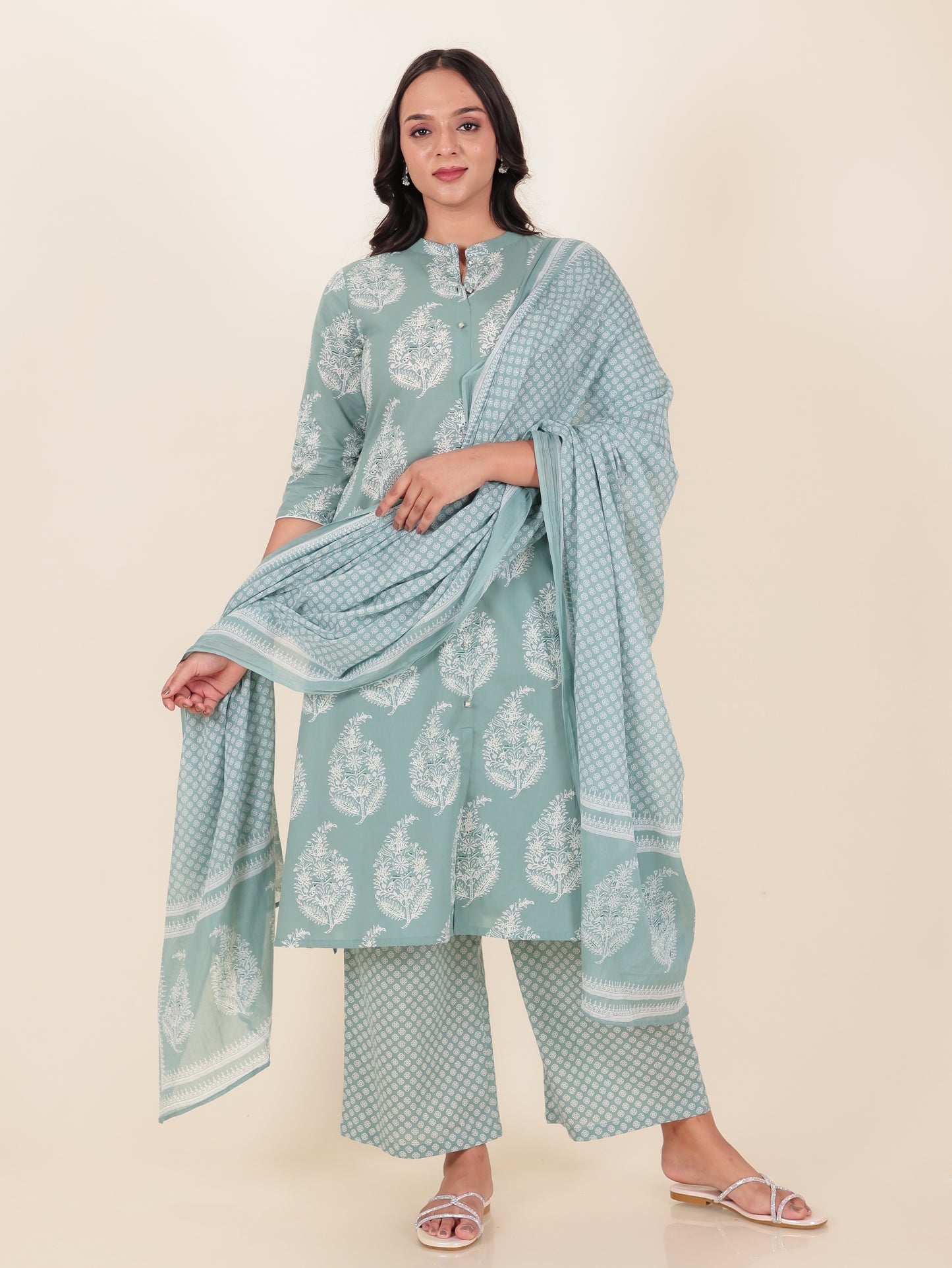 Voile Cotton Floral Dupatta