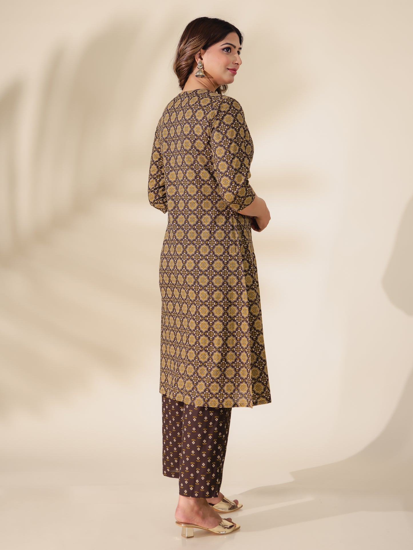 Soft Cotton Geometric Kurta