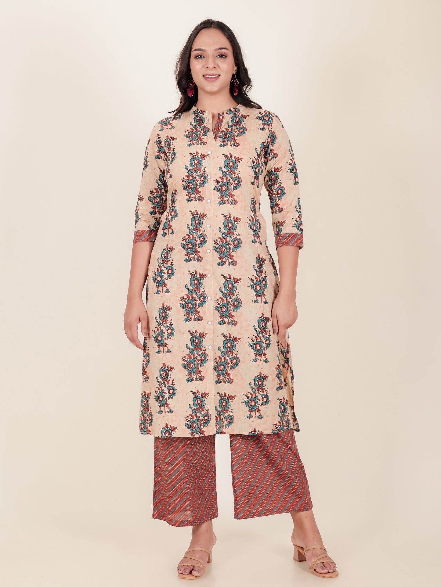 Soft Cotton Floral Kurta