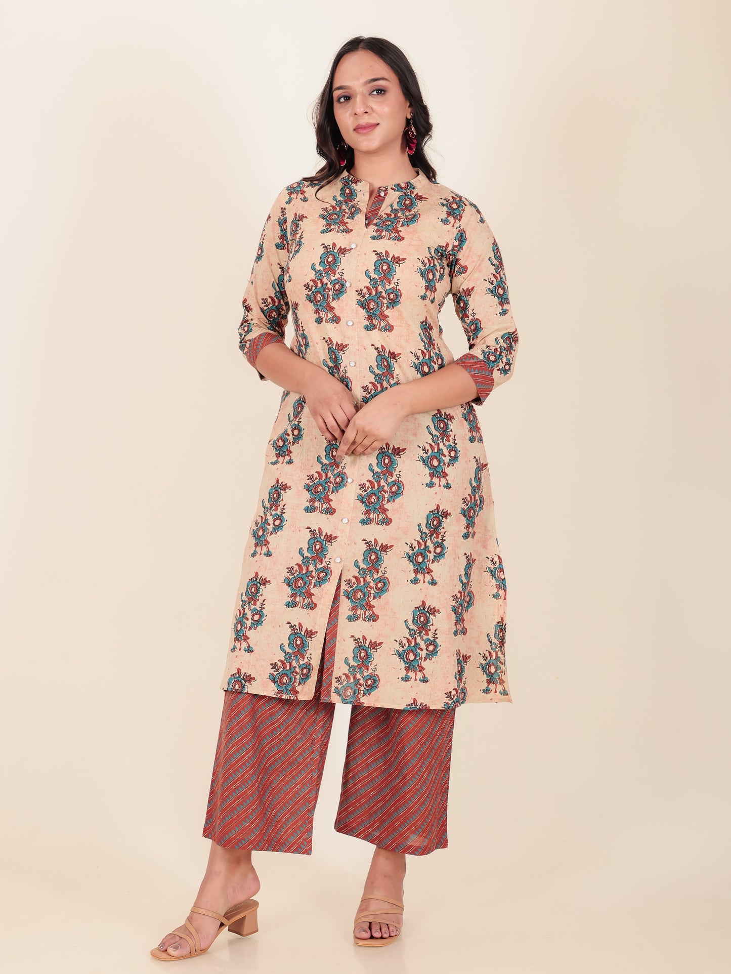 Soft Cotton Floral Kurta