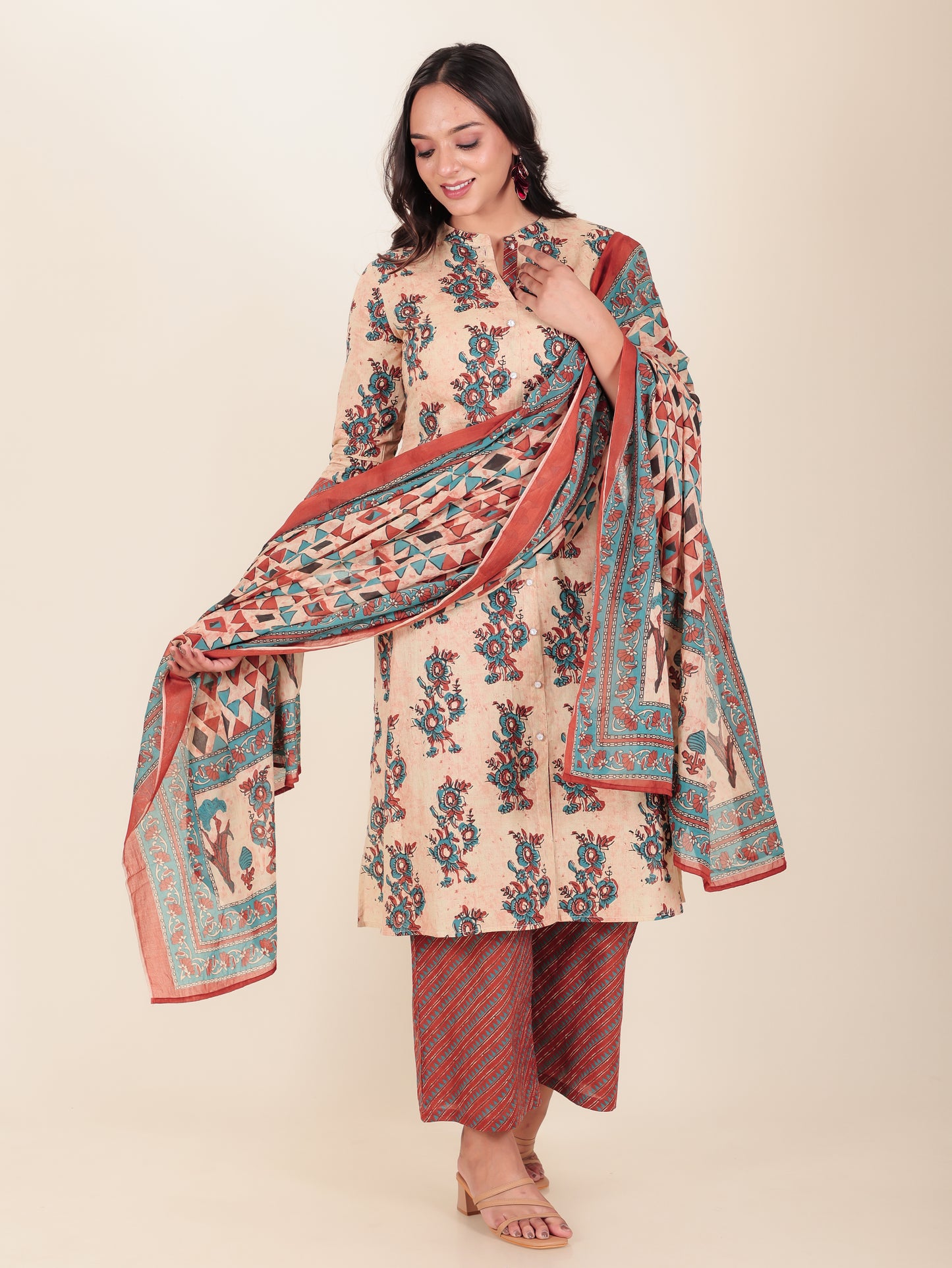 Soft Cotton Floral Kurta