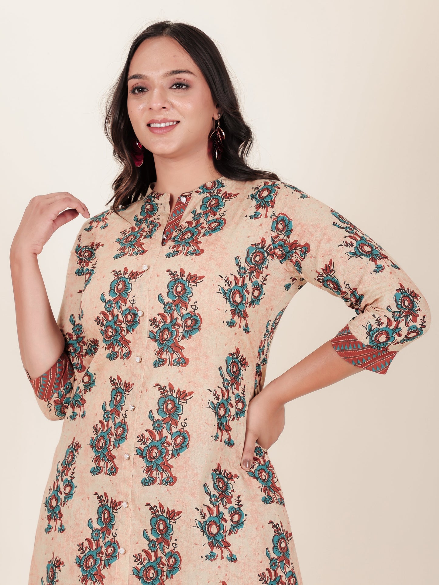 Soft Cotton Floral Kurta