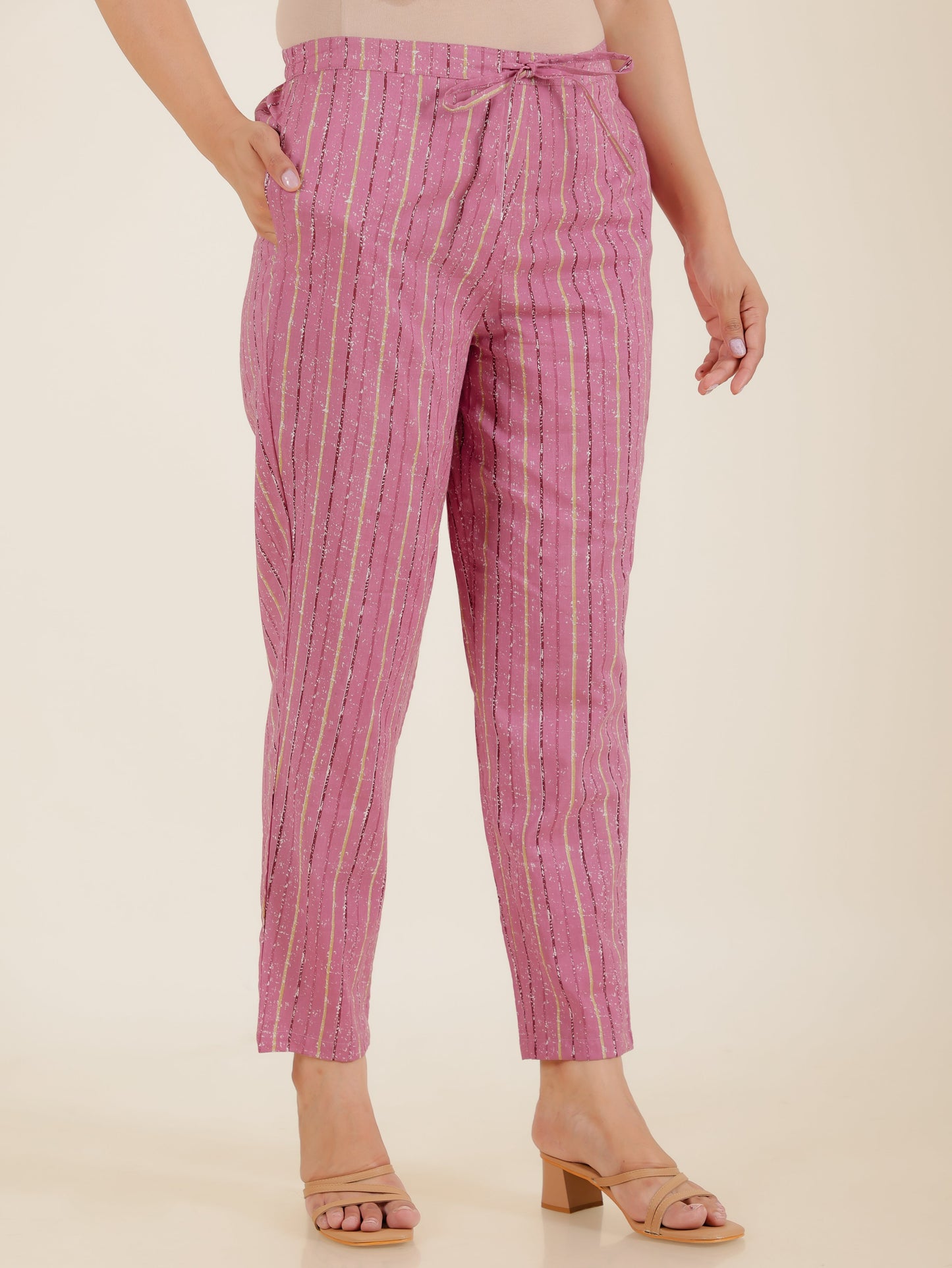 Soft Cotton Striped Pant