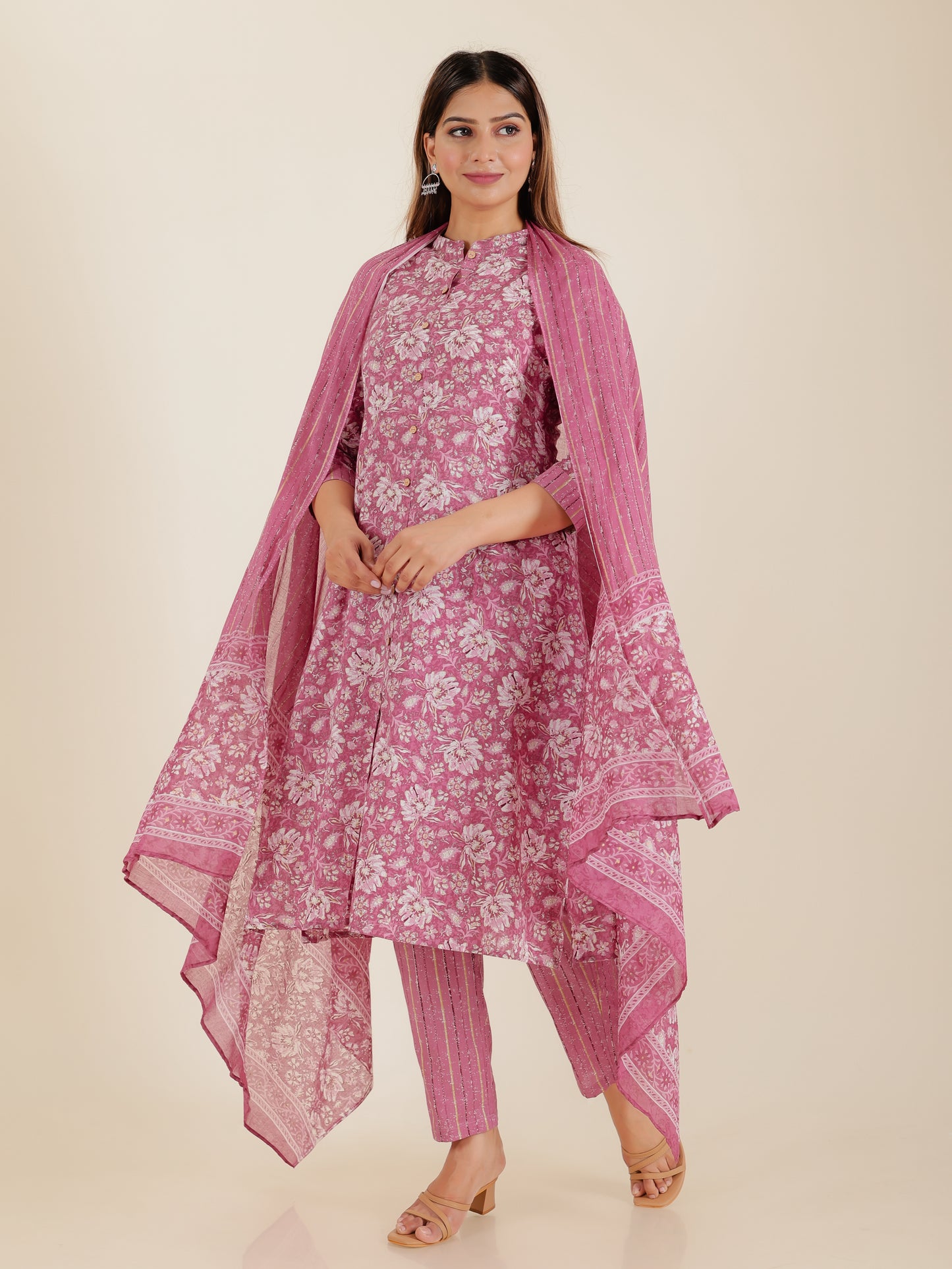 Soft Cotton Floral Kurta