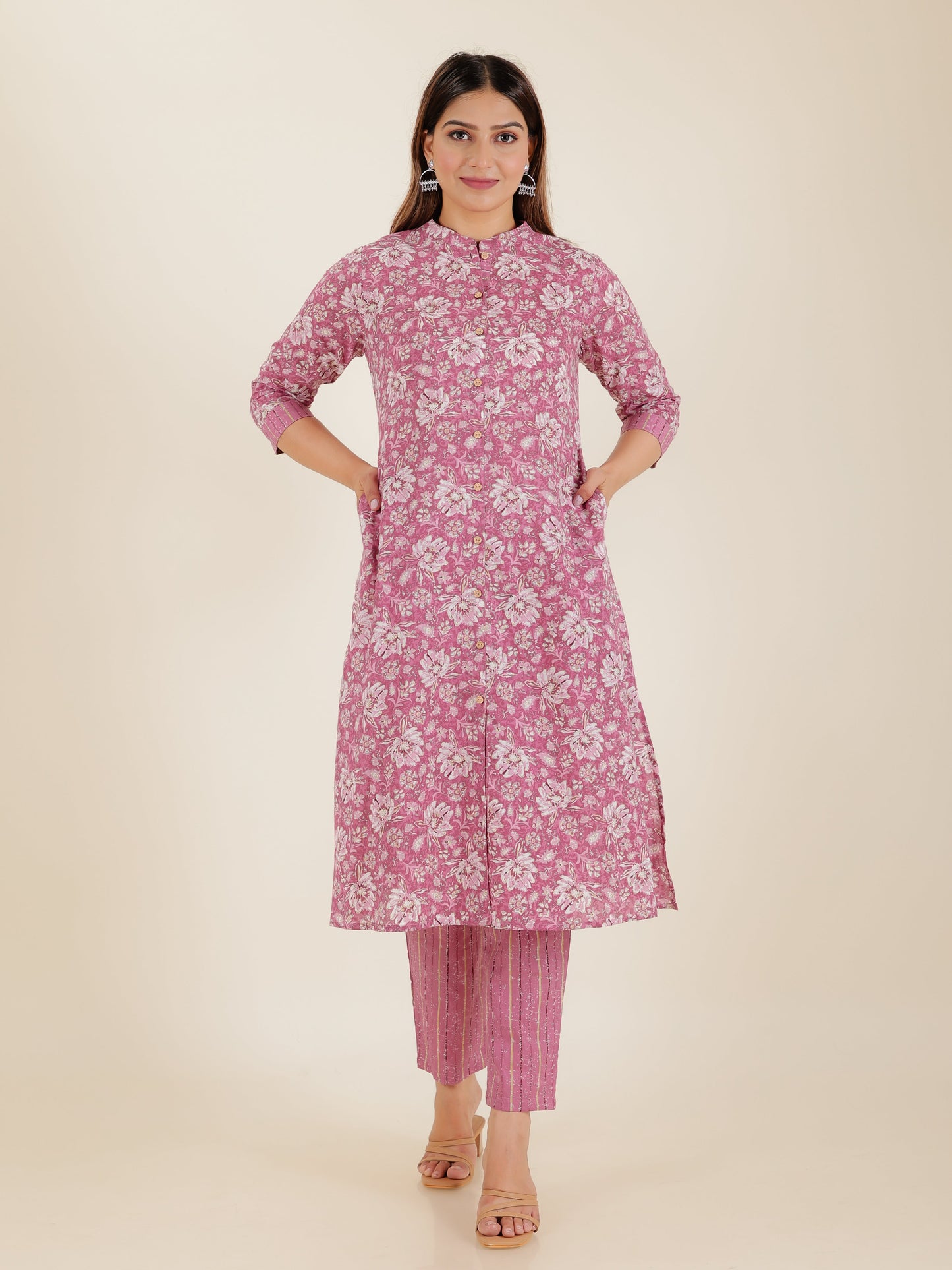 Soft Cotton Floral Kurta