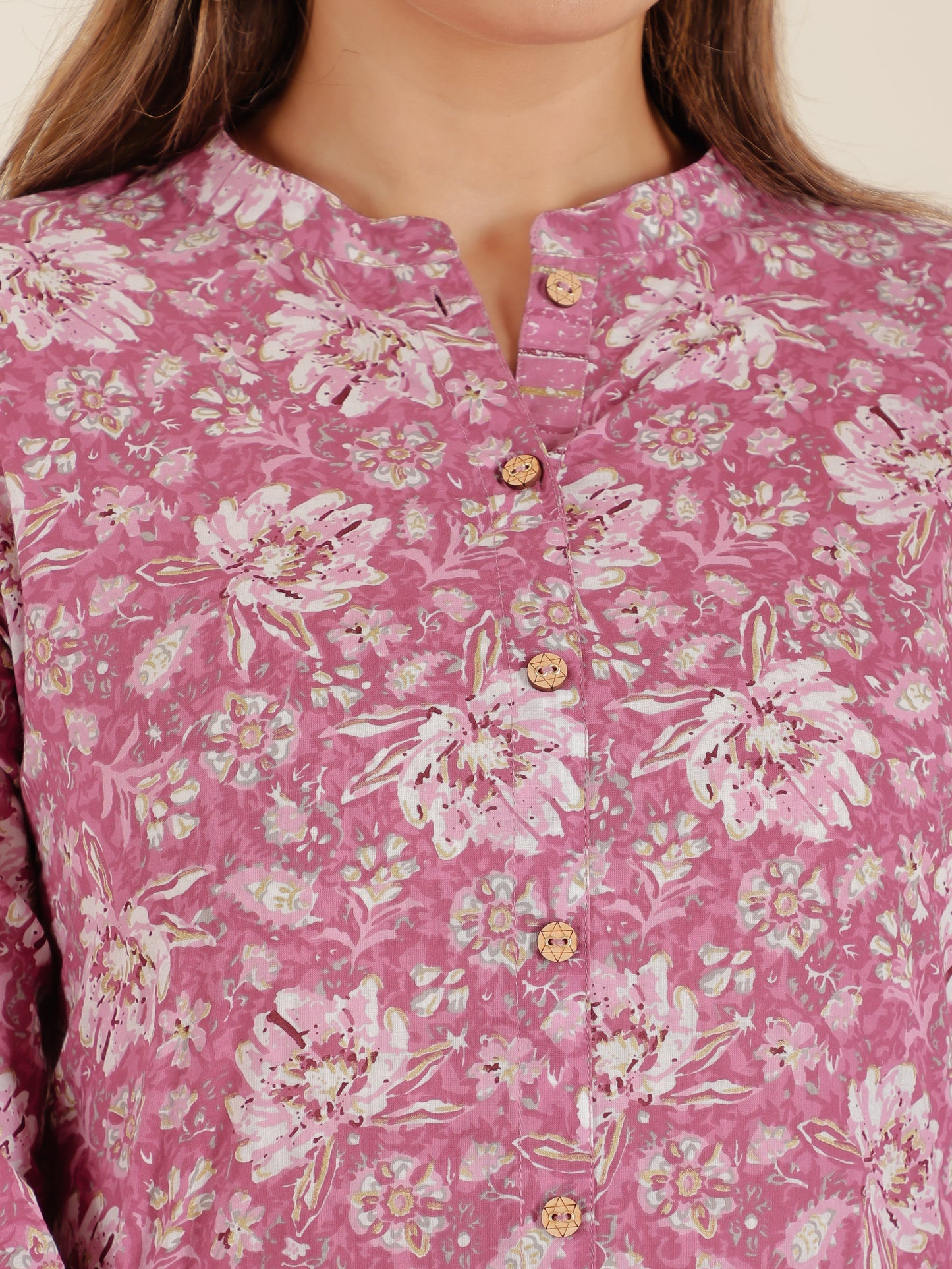 Soft Cotton Floral Kurta