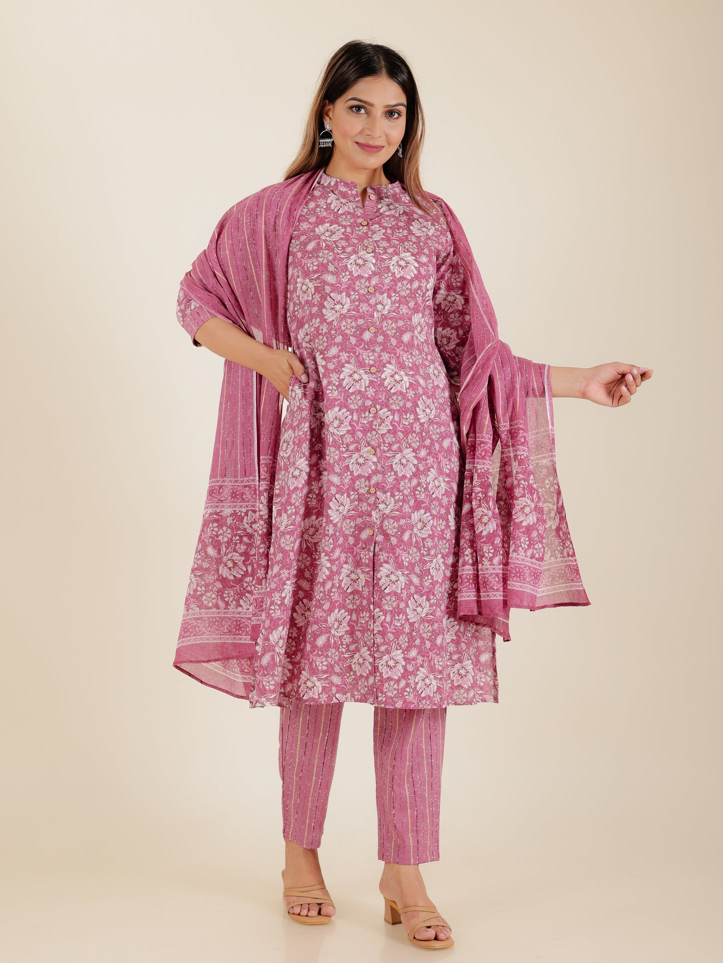 Soft Cotton Floral Kurta