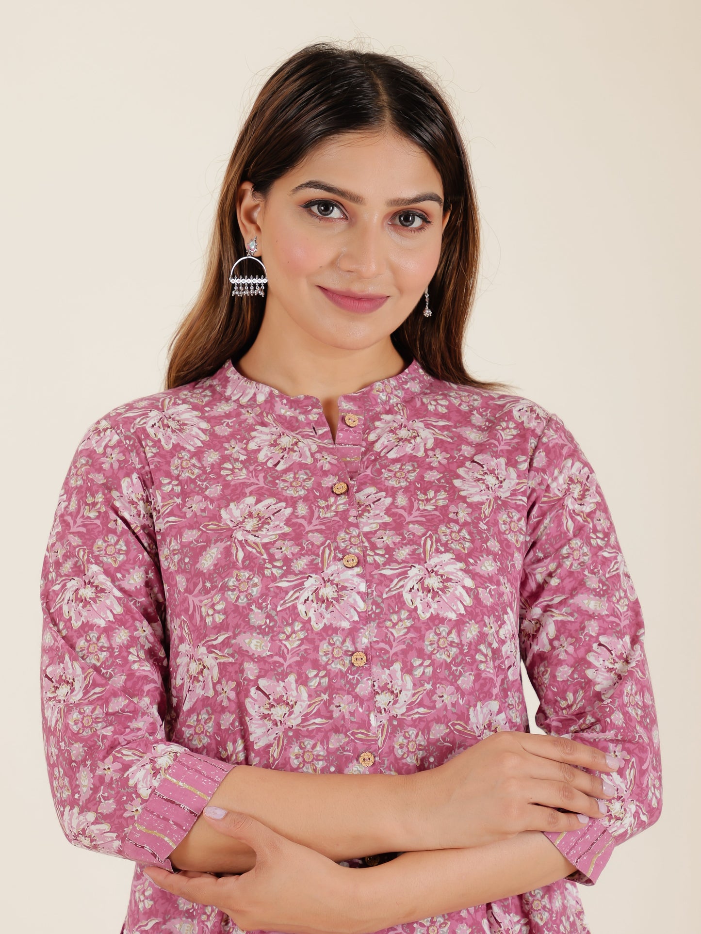 Soft Cotton Floral Kurta