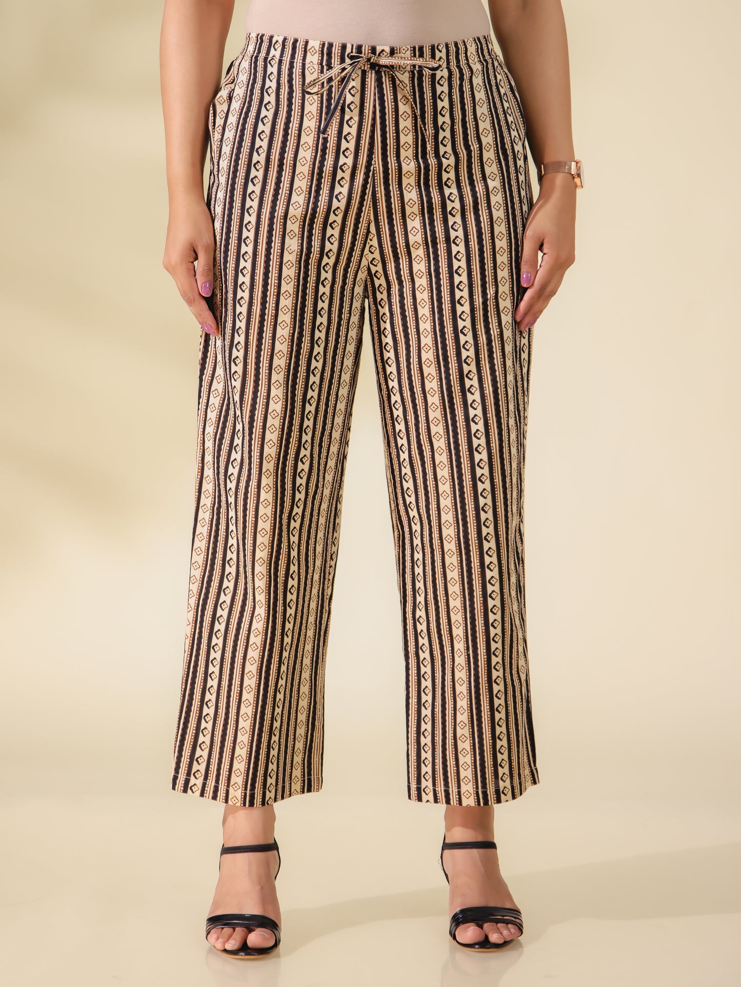 Soft Cotton Striped Pant