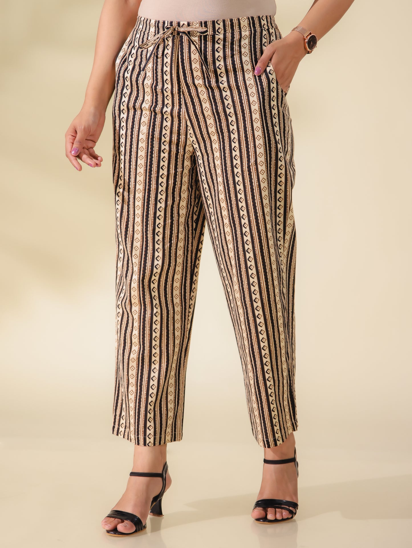 Soft Cotton Striped Pant