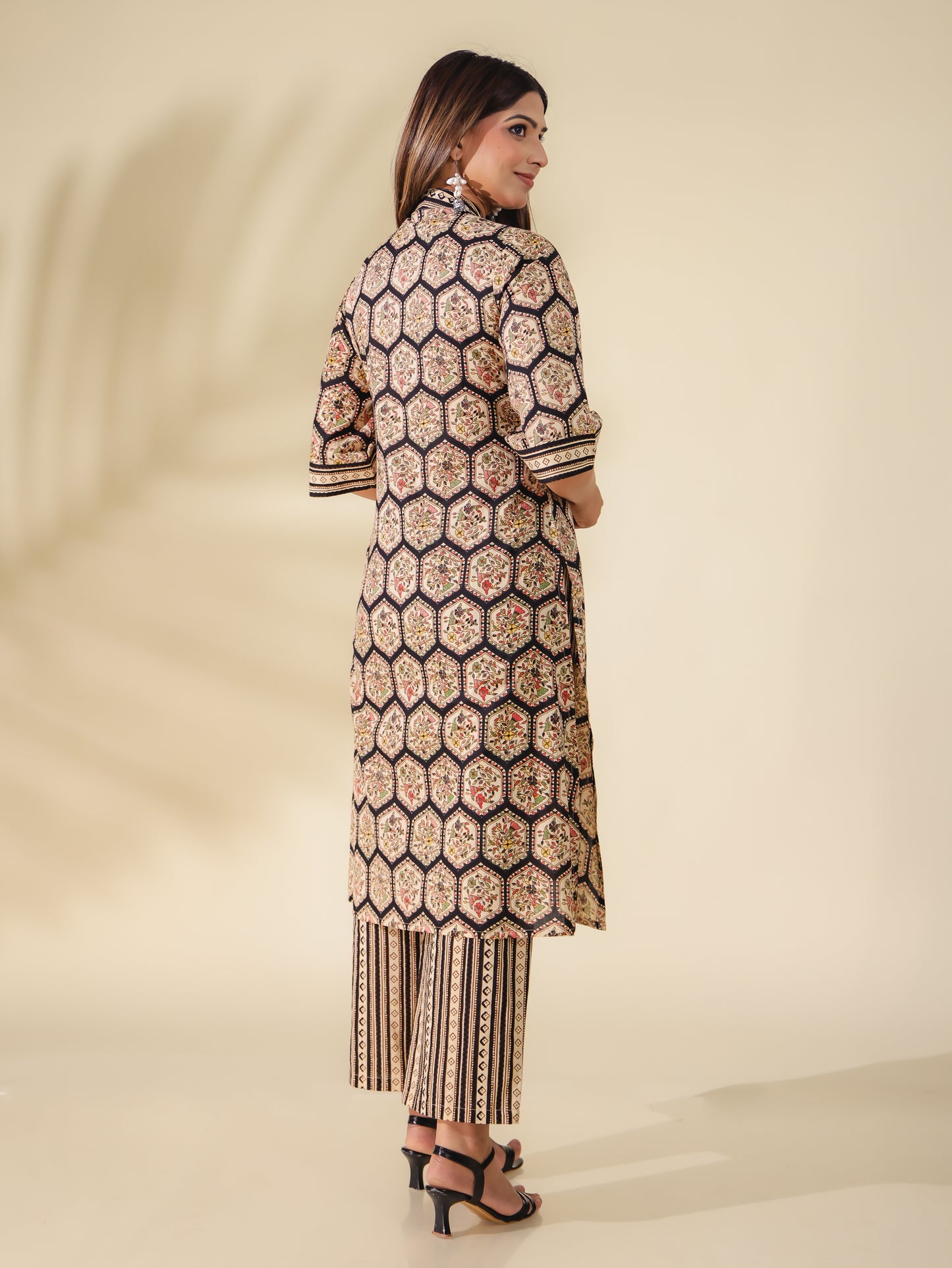 Soft Cotton Geometric Kurta