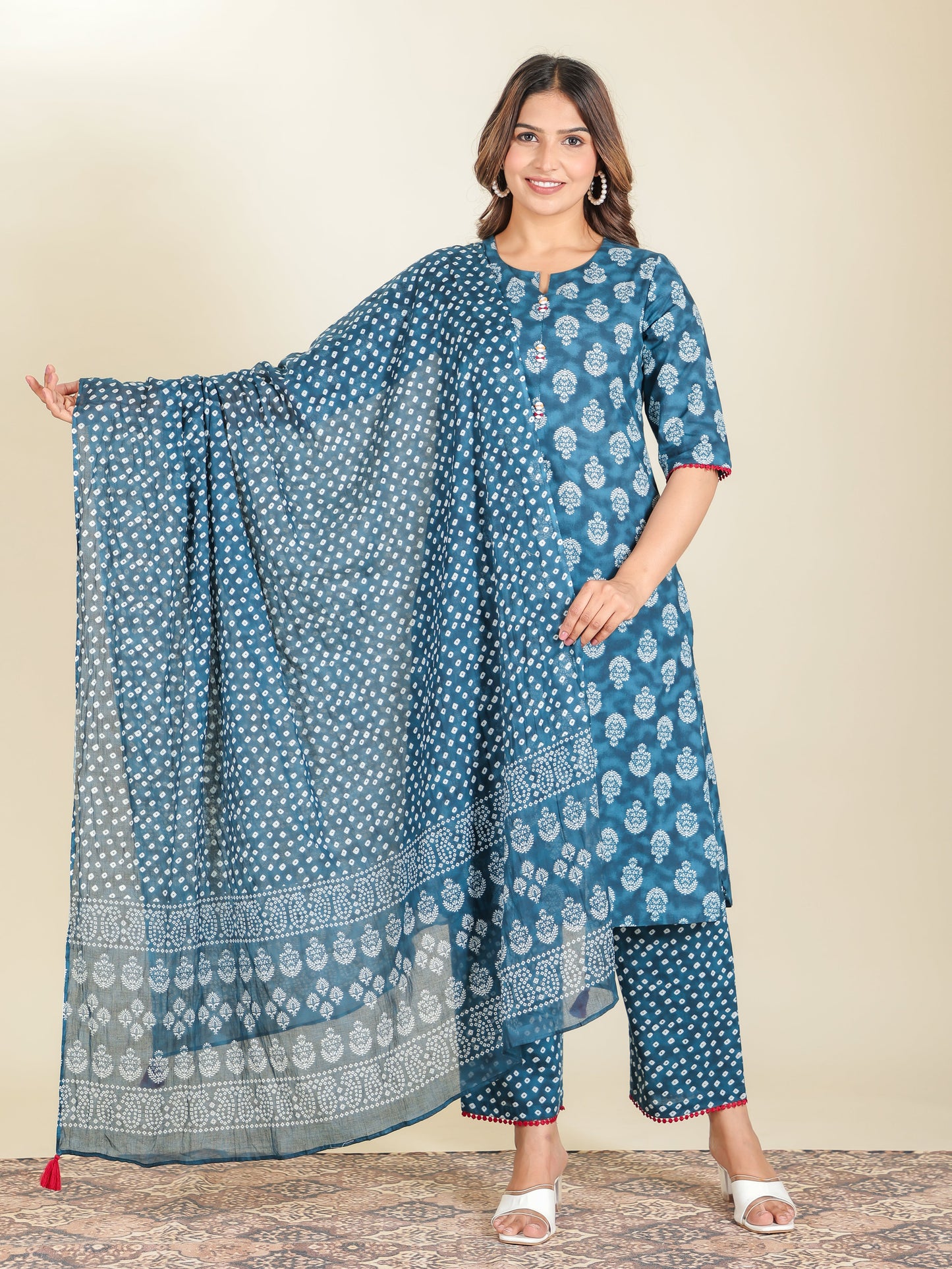 Voile Cotton Abstract Dupatta