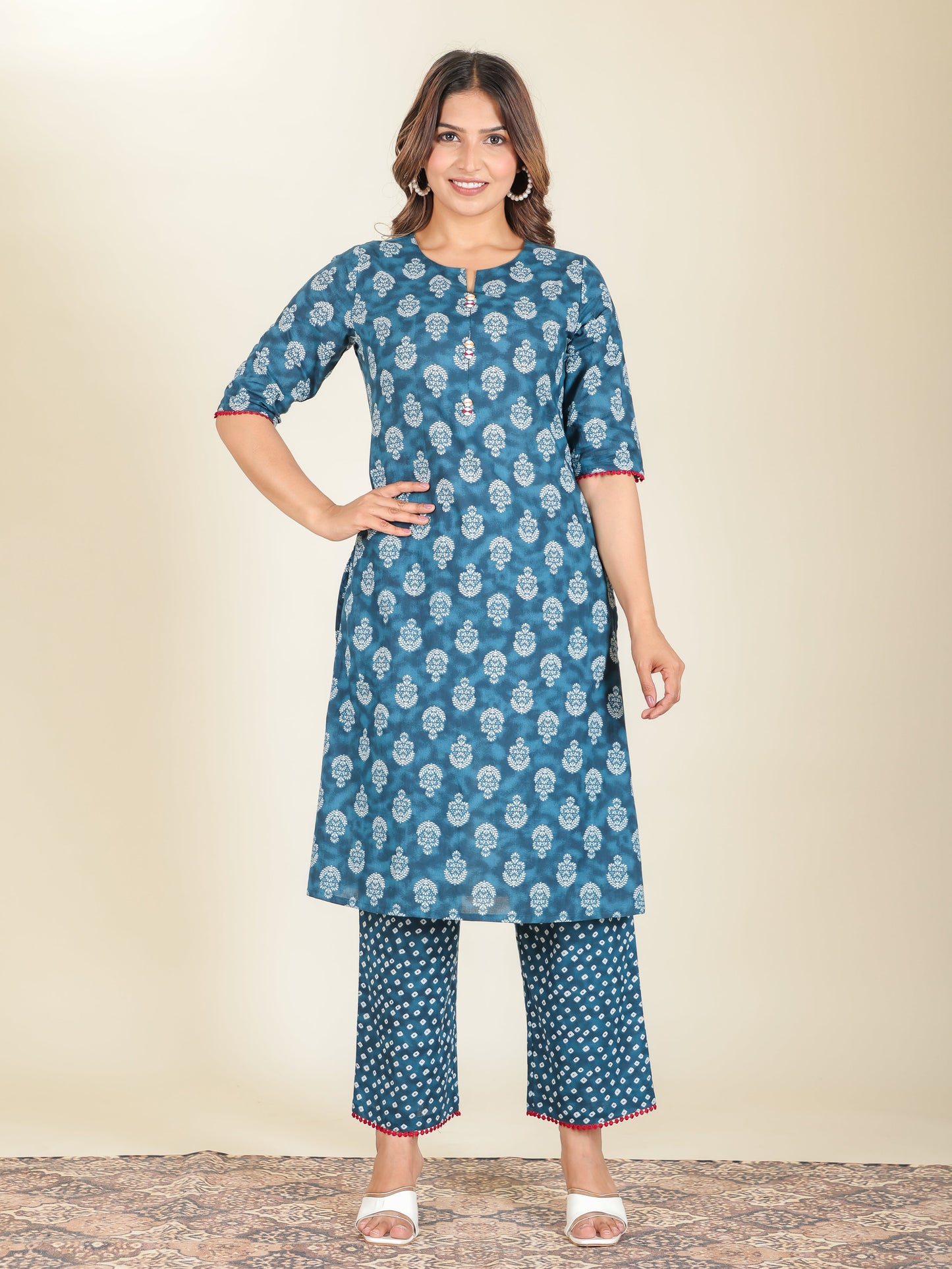 Soft Cotton Block Kurta