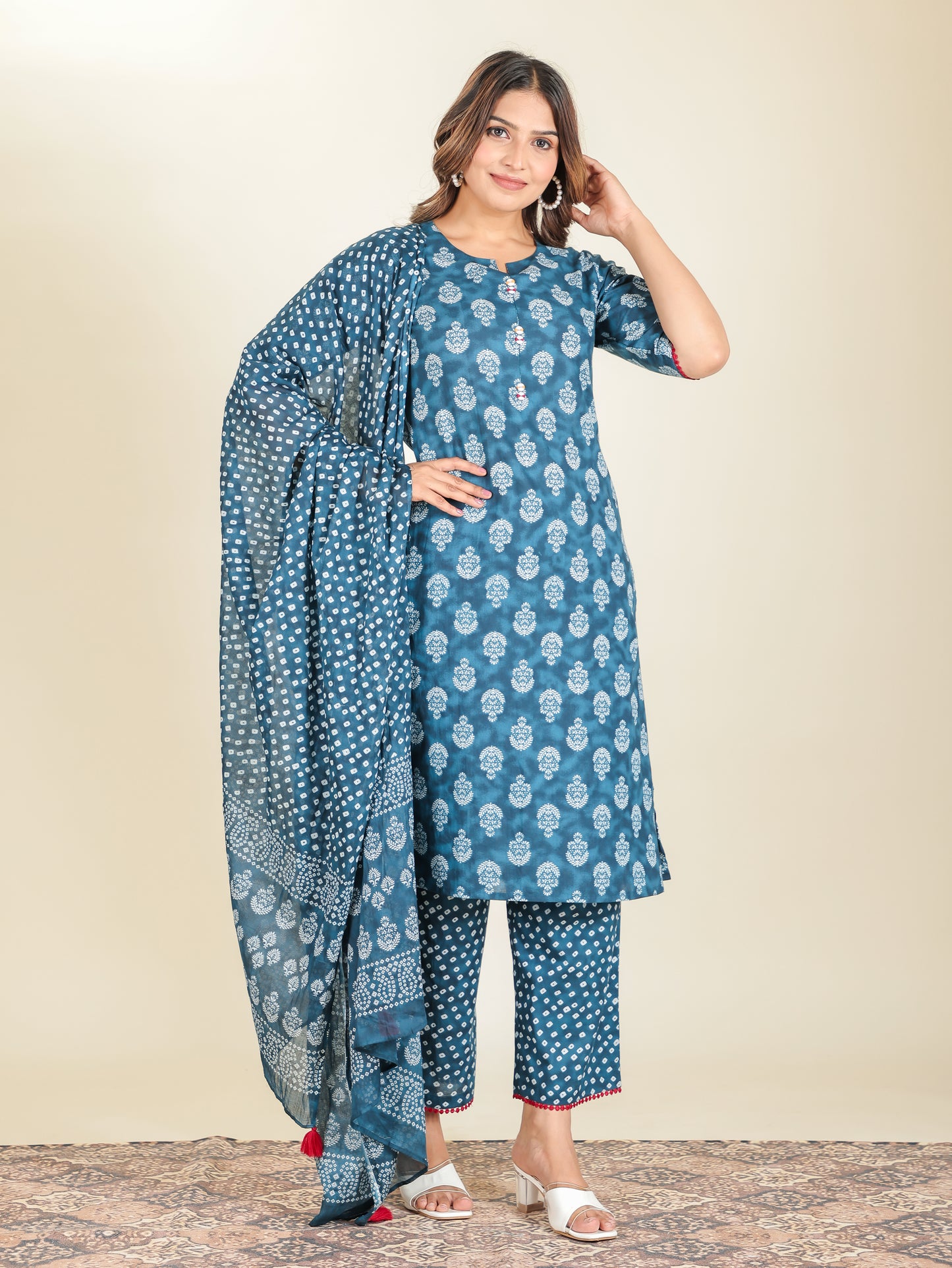 Soft Cotton Block Kurta