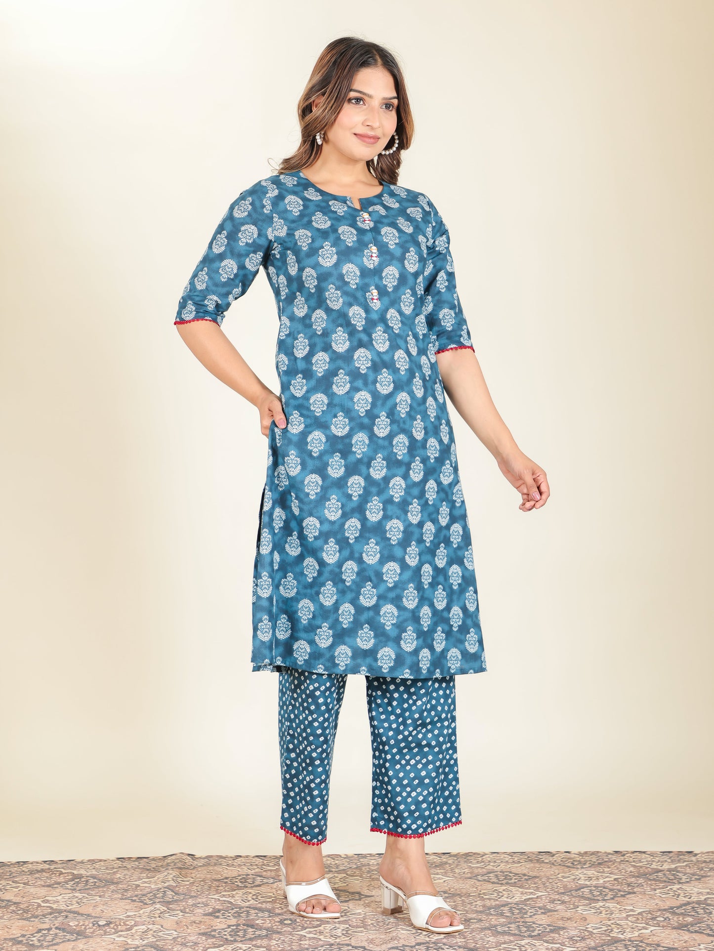 Soft Cotton Block Kurta