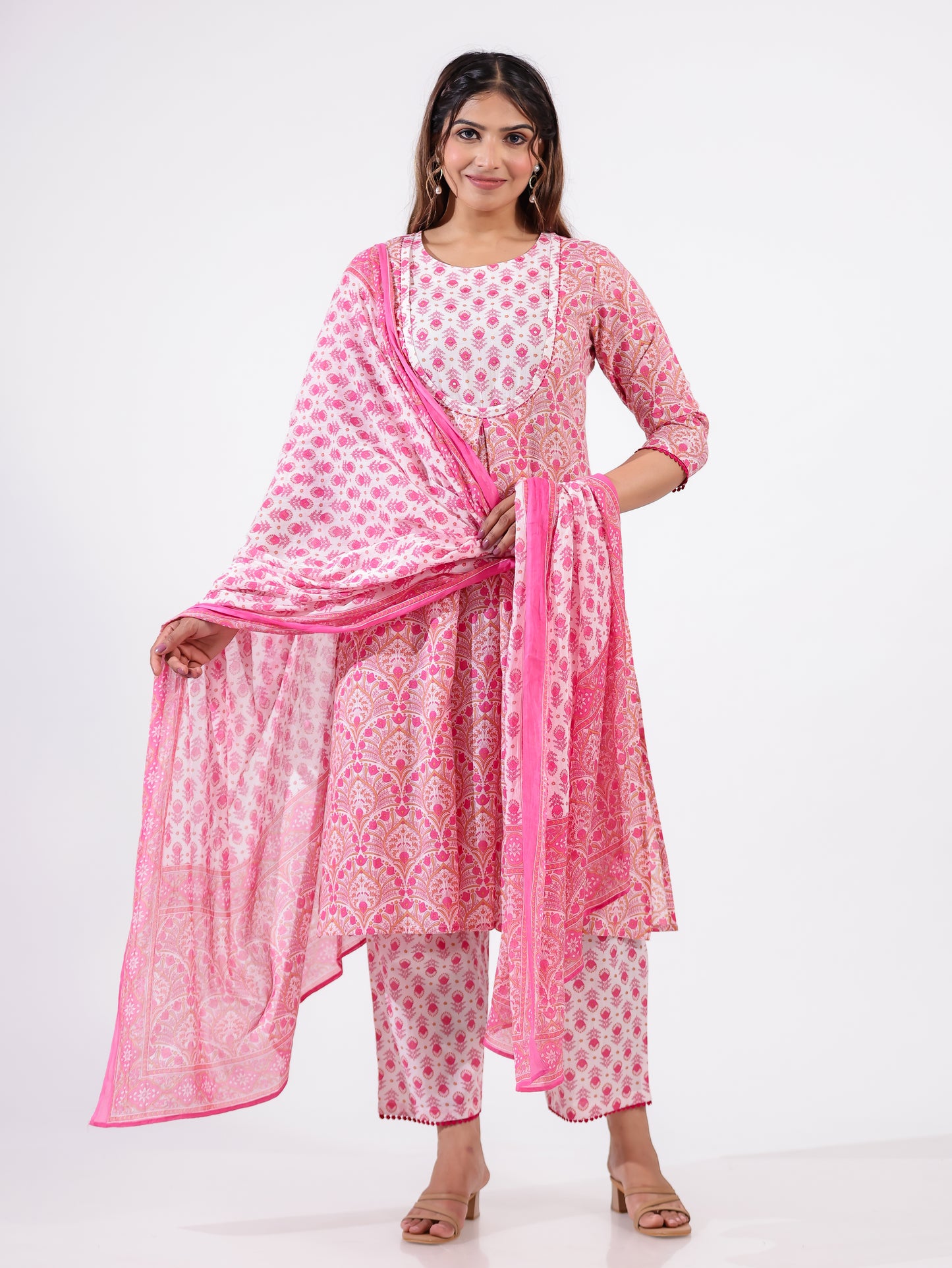 Soft Cotton Floral Kurta