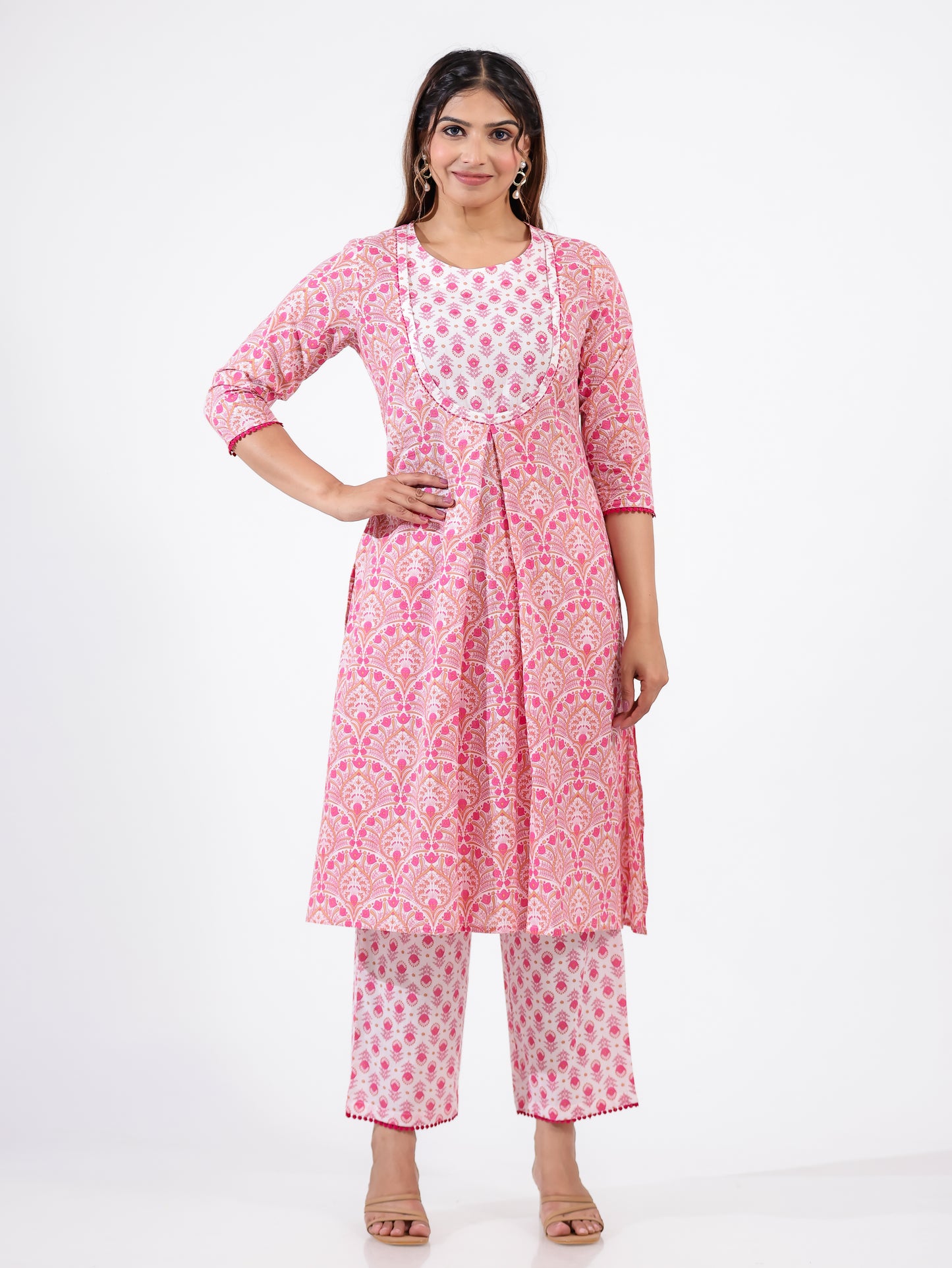 Soft Cotton Floral Kurta