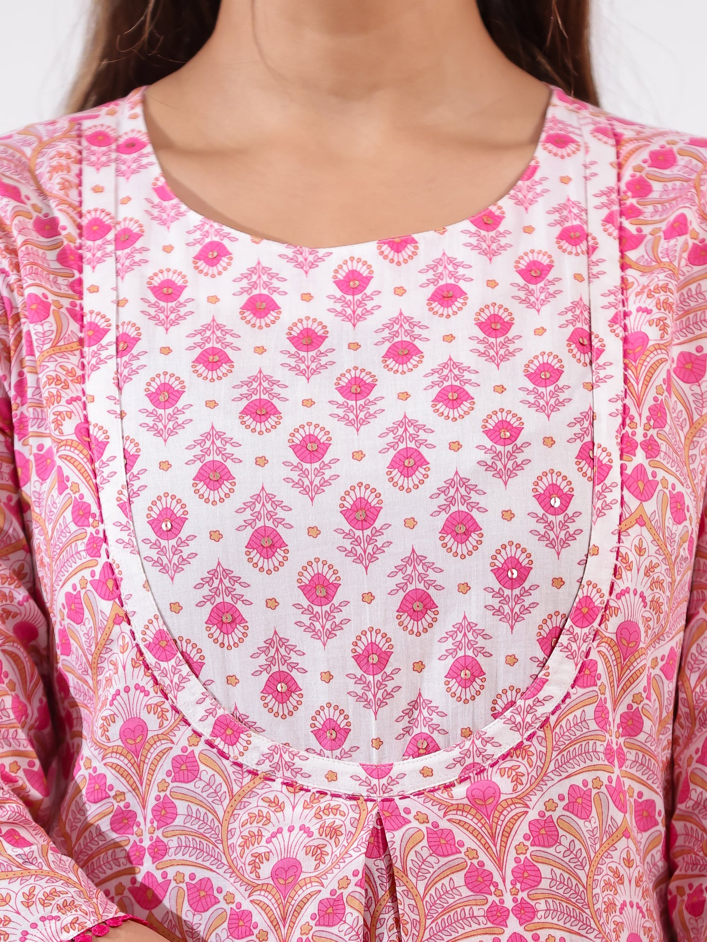 Soft Cotton Floral Kurta