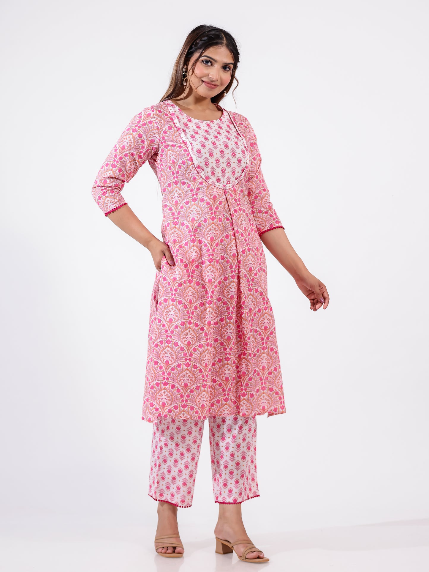 Soft Cotton Floral Kurta